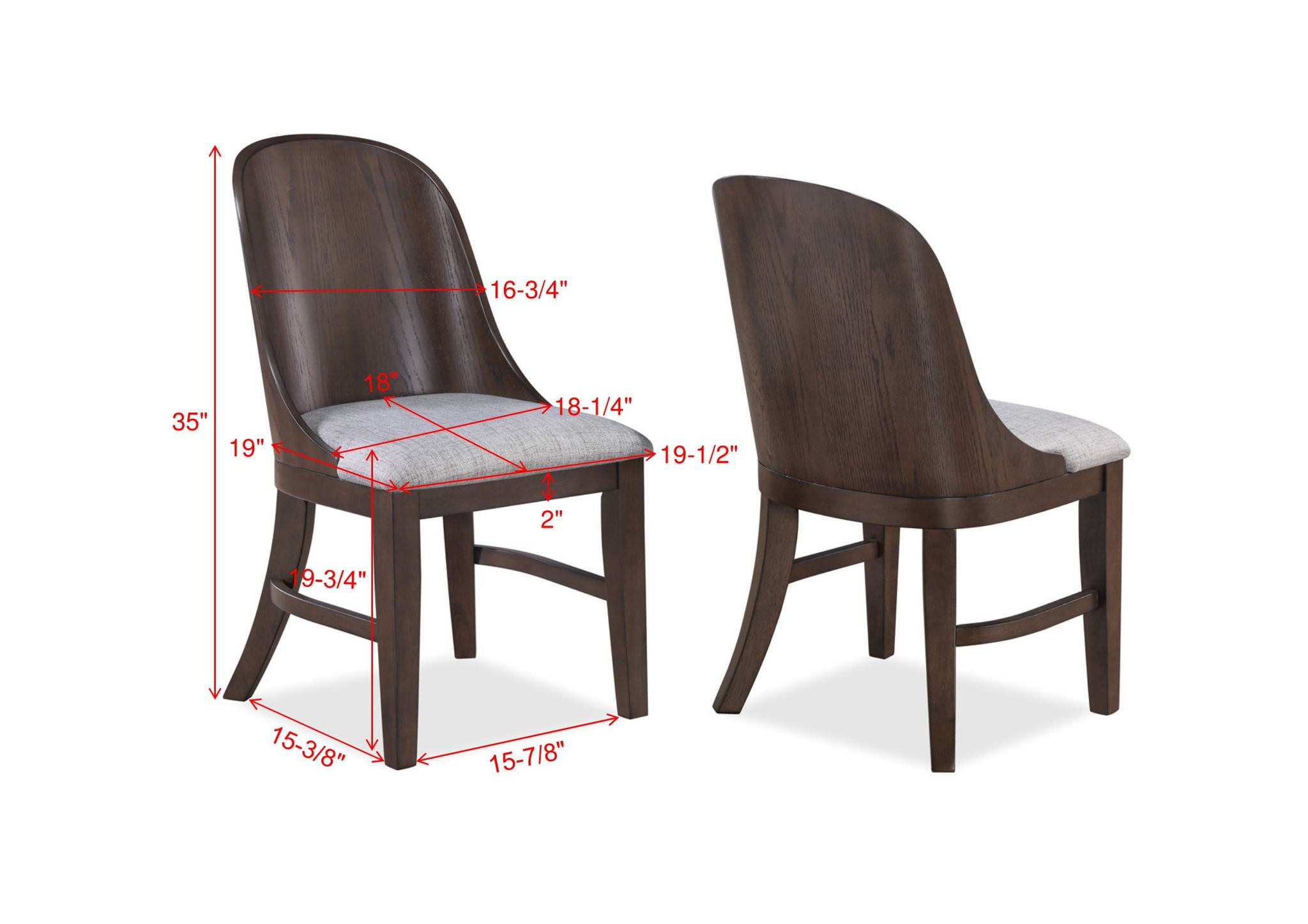 Cullen - Side Chair (Set of 2) - Walnut - Urban Living Furniture (Los Angeles, CA)