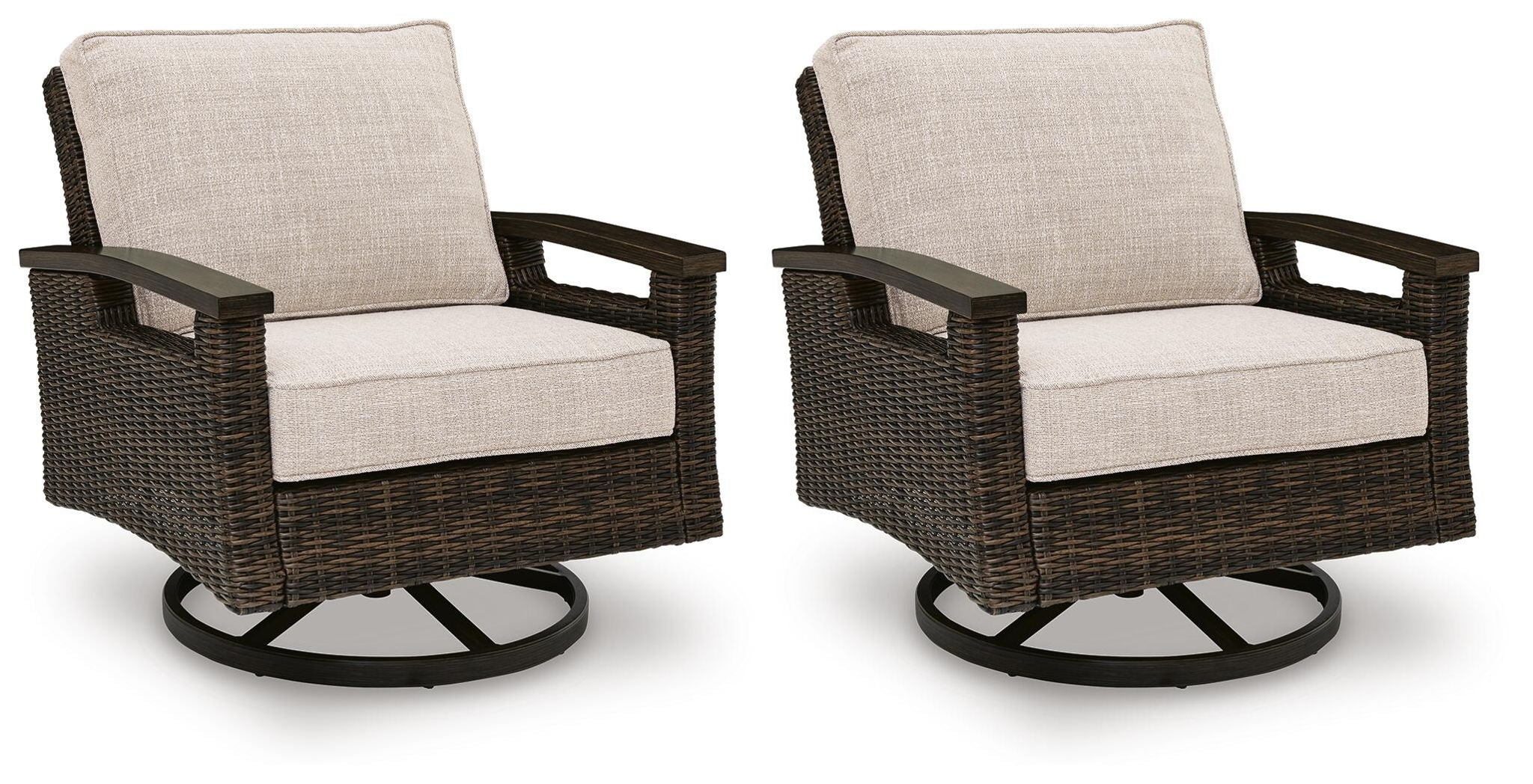 Monterey Point - Swivel Lounge Chair (Set of 2) - Dark Brown - Urban Living Furniture (Los Angeles, CA)