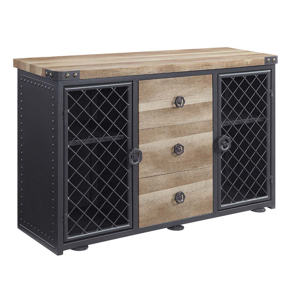 Edina - Server - Oak & Sandy Black Finish - Urban Living Furniture (Los Angeles, CA)