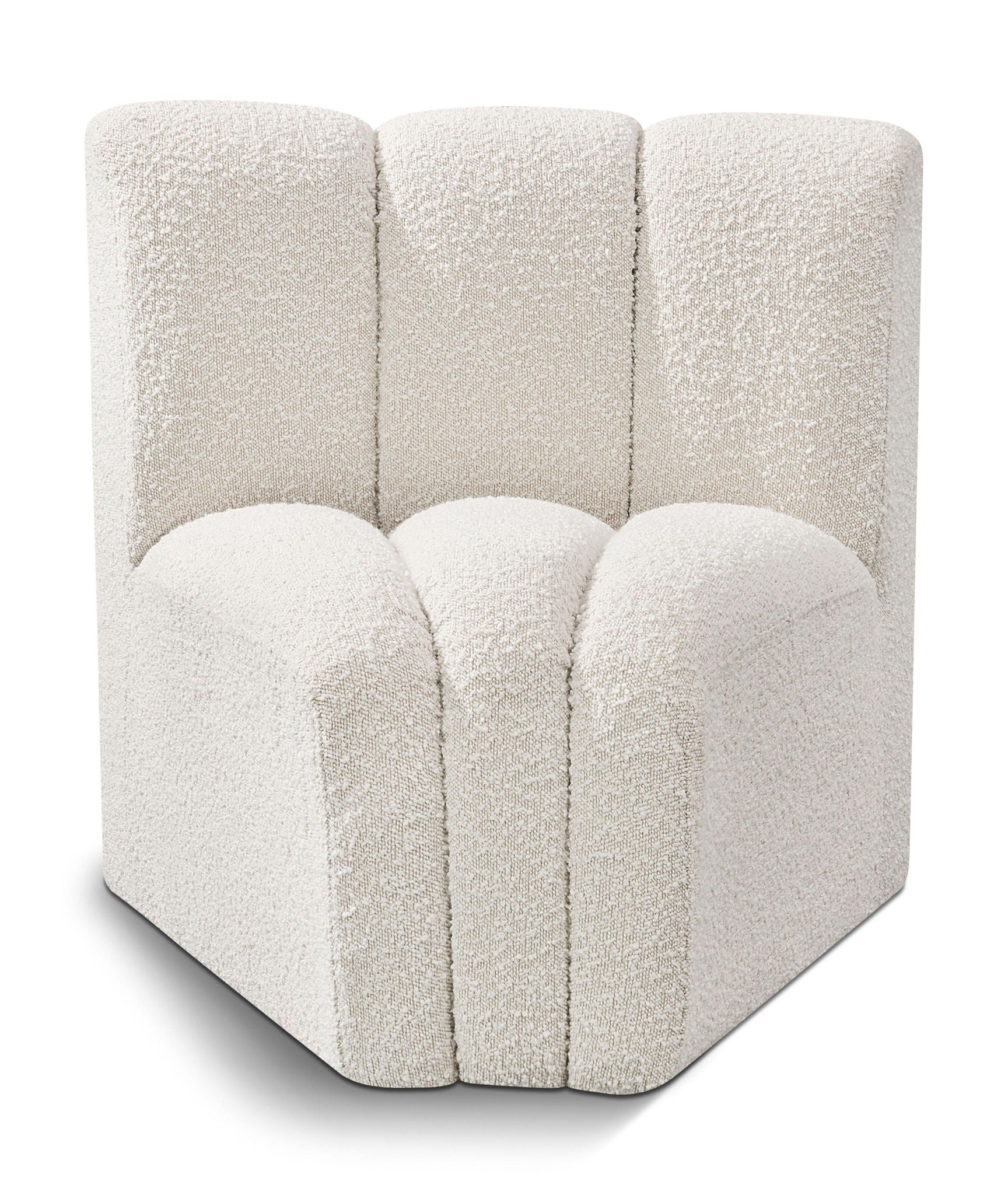 Arc - Boucle Fabric Curved Corner Chair - Urban Living Furniture (Los Angeles, CA)
