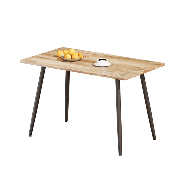 Modern Minimalist Dining Table And Chairs With Metal Legs For 4 - 6 Seats - Wood