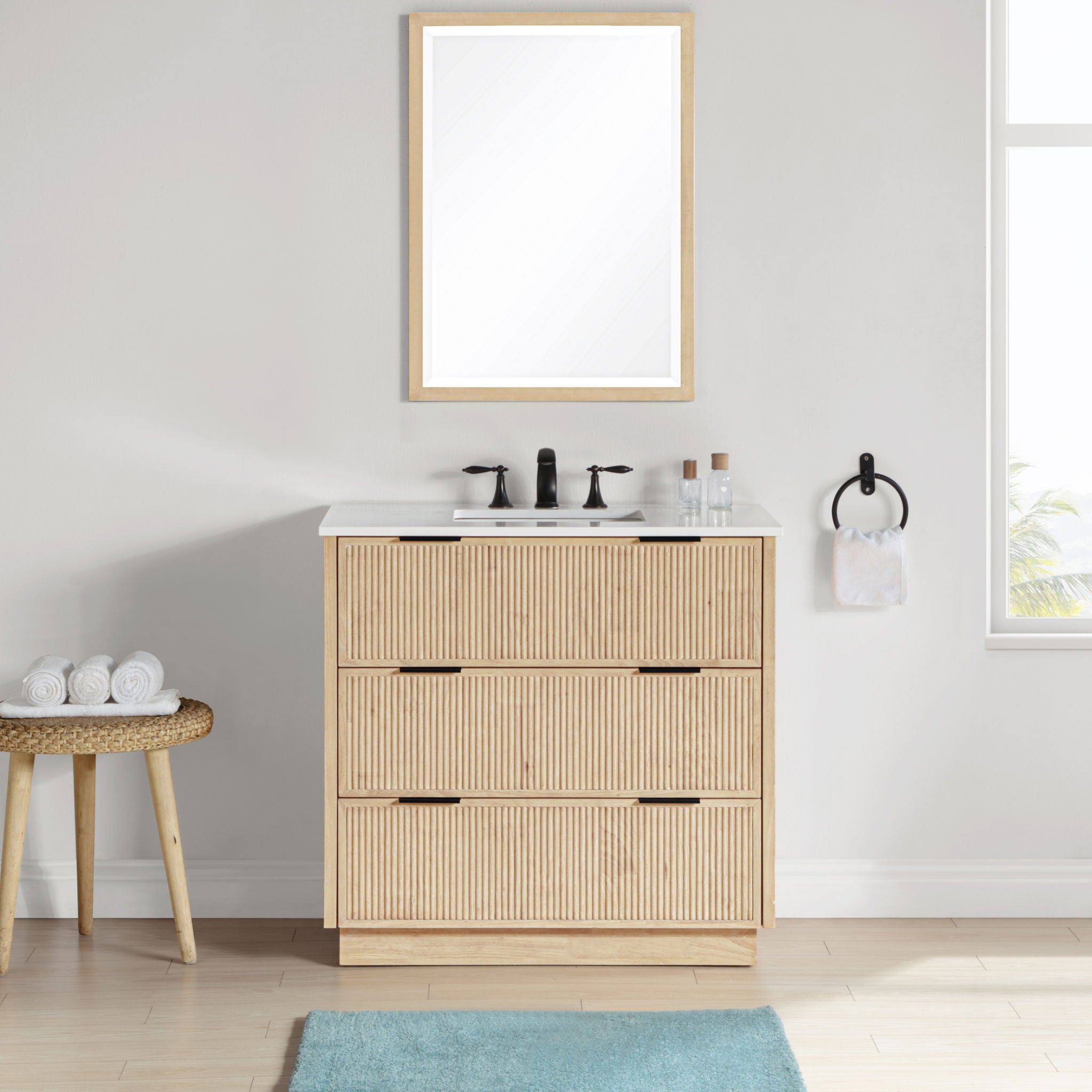 Willard - Engineered Stone And Solid Wood Bathroom Vanity - Urban Living Furniture (Los Angeles, CA)