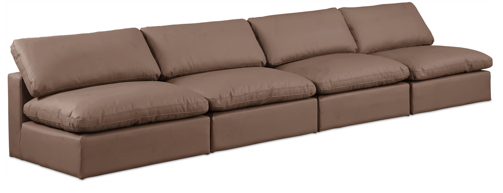 Comfy - Faux Leather Modular Armless Sofa 4 Seats - Urban Living Furniture (Los Angeles, CA)