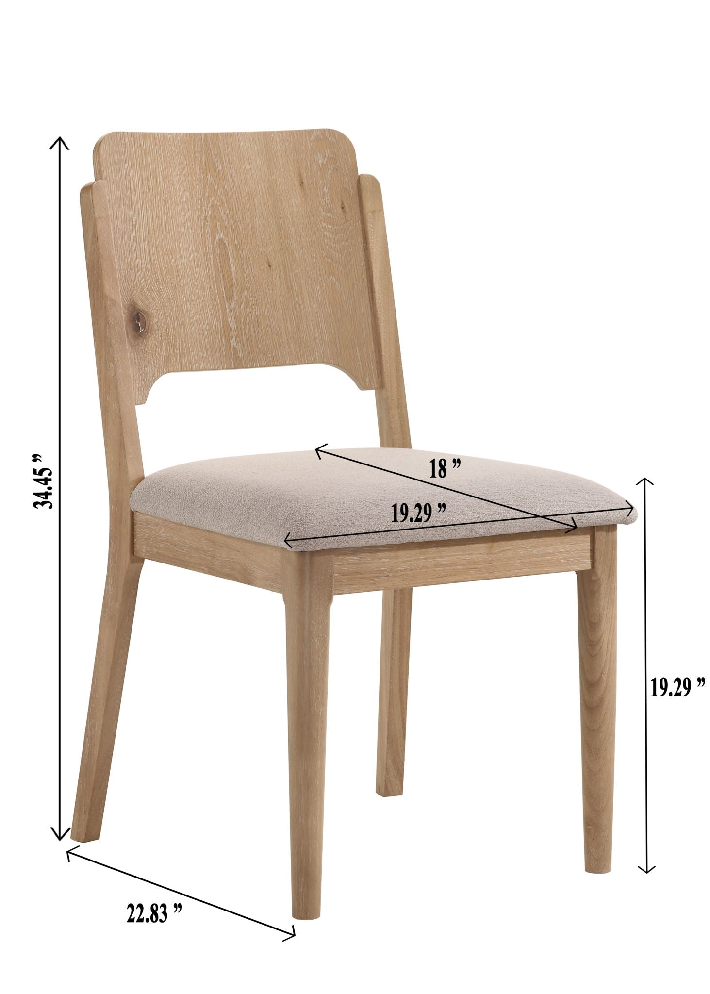 Arden - Side Chair (Set of 2) - Light Brown / Gray - Urban Living Furniture (Los Angeles, CA)
