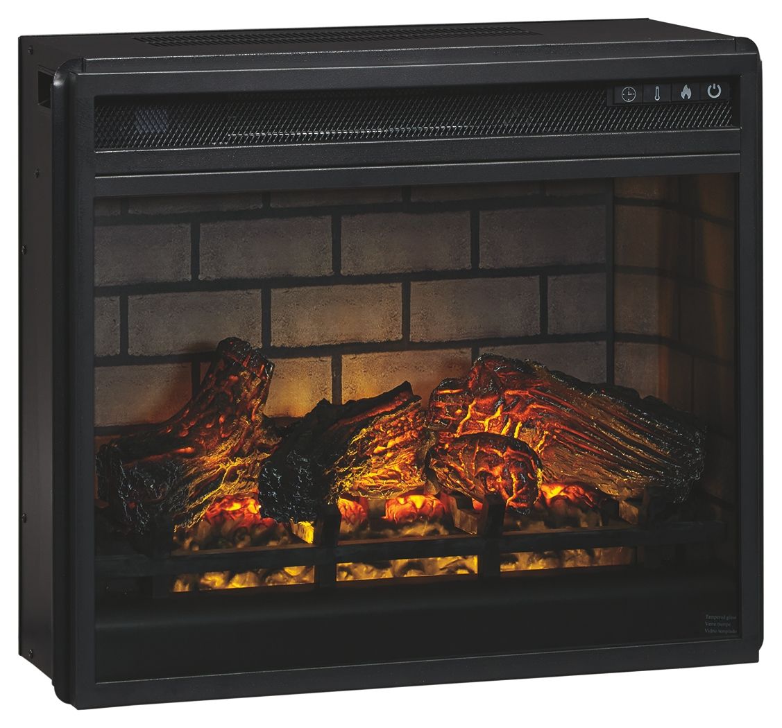 Willowton - Whitewash - 2 Pc. - TV Stand with Faux Firebrick Fireplace Insert - Urban Living Furniture (Los Angeles, CA)