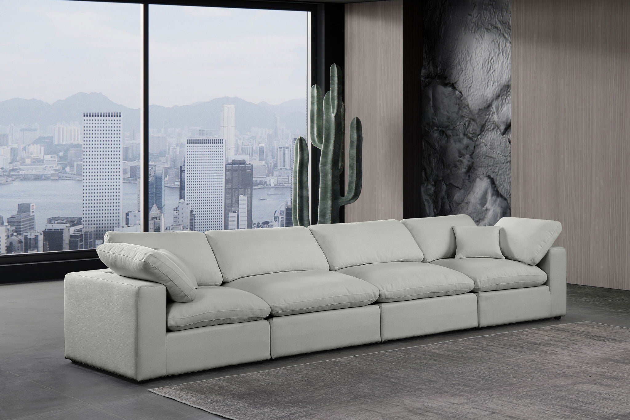 Comfy - Linen Modular Sofa 4 Seats - Urban Living Furniture (Los Angeles, CA)