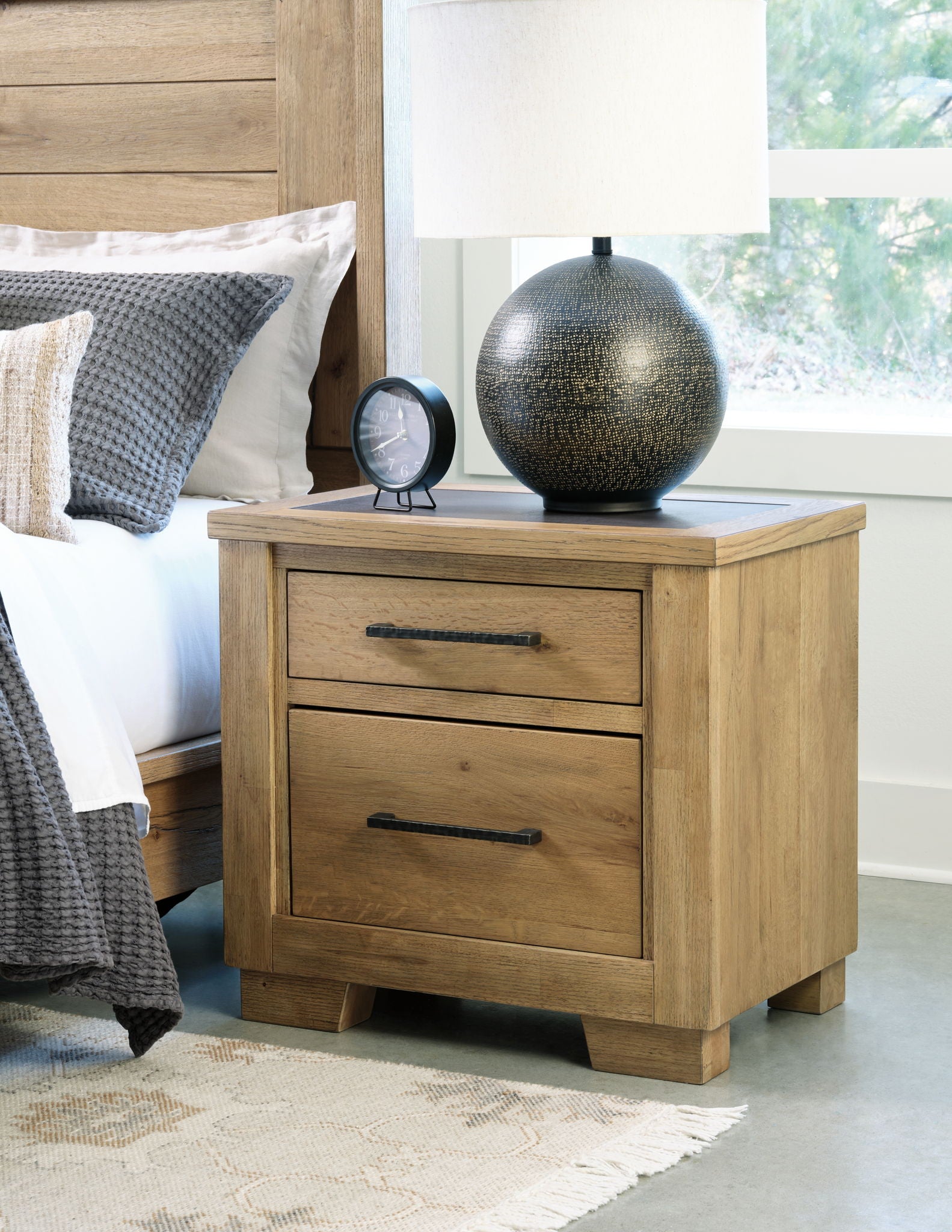 Galliden - Light Brown - Two Drawer Night Stand - Urban Living Furniture (Los Angeles, CA)