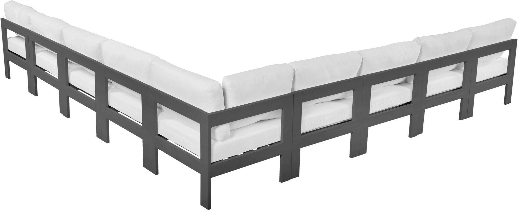 Nizuc - Outdoor Patio 9 Piece Modular Sectional With Gray Frame - Urban Living Furniture (Los Angeles, CA)