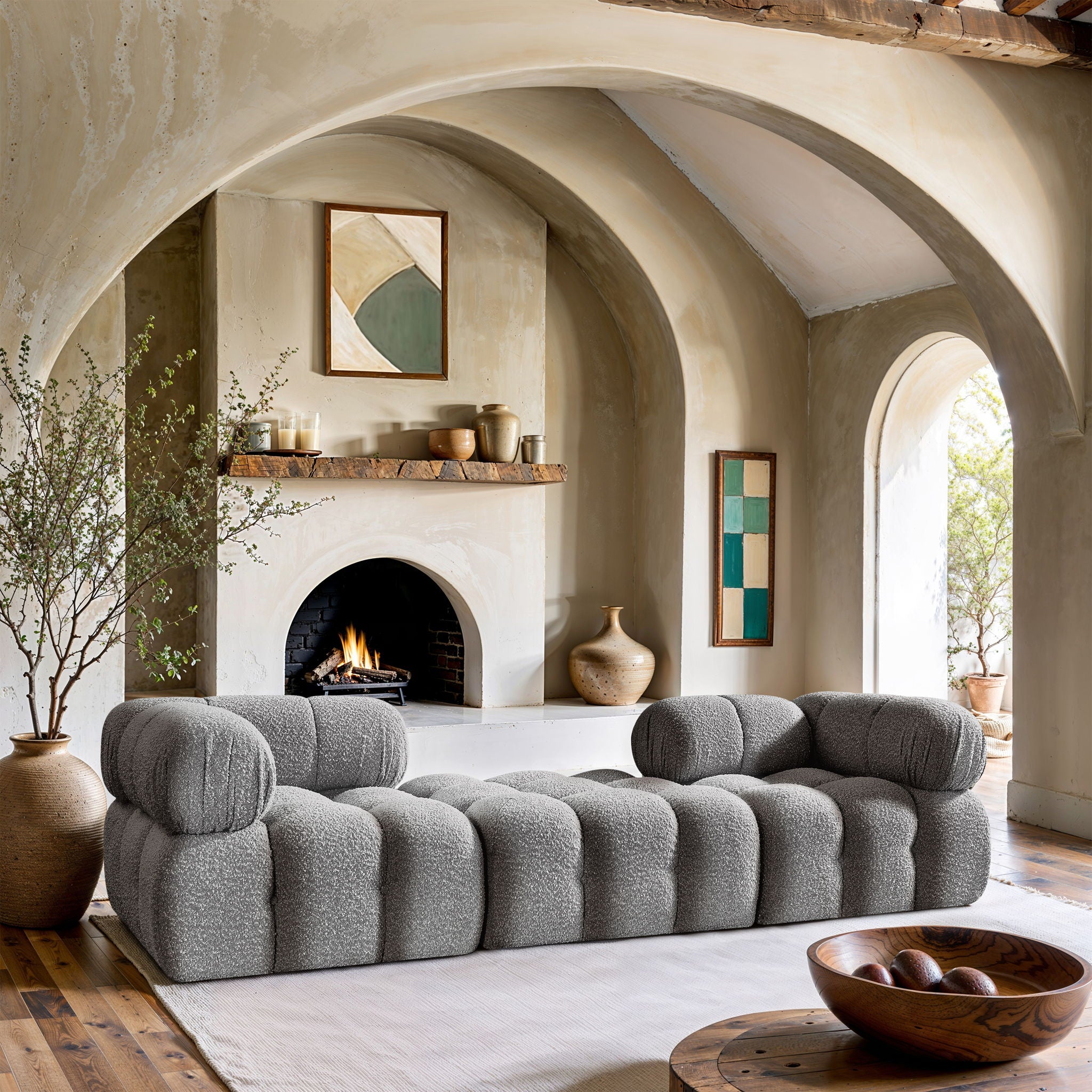 Ames - 3 Piece Boucle Modular Sofa With 1 Backless Seat - Urban Living Furniture (Los Angeles, CA)