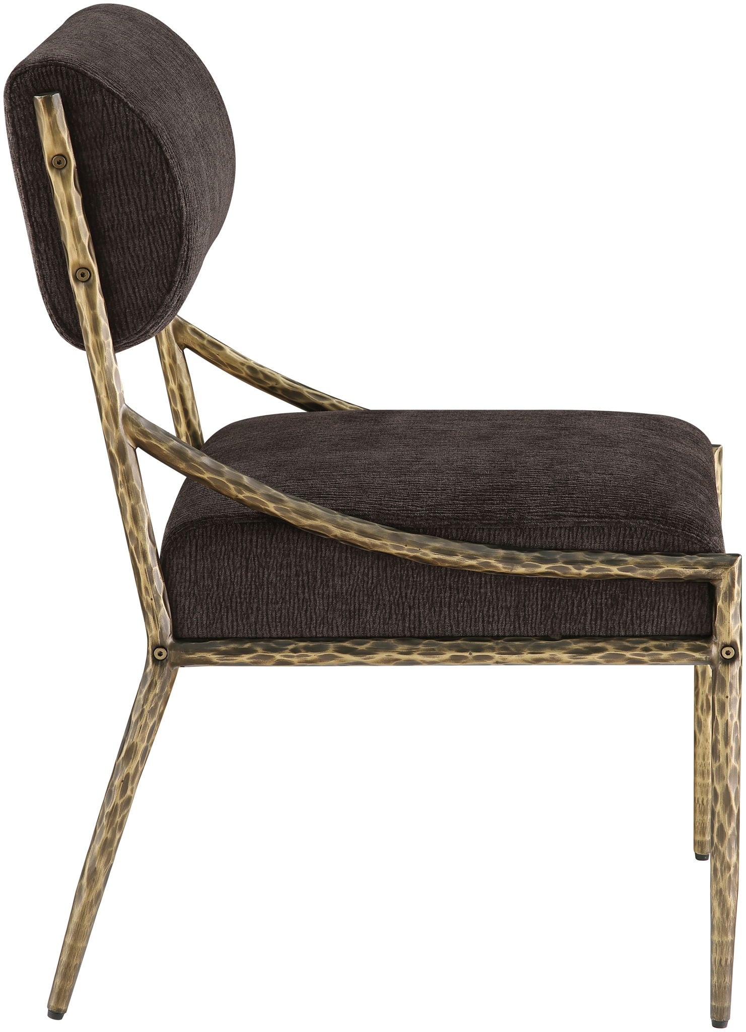 Bastille - Upholstered Dining Side Chair (Set of 2) - Brass Frame - Urban Living Furniture (Los Angeles, CA)