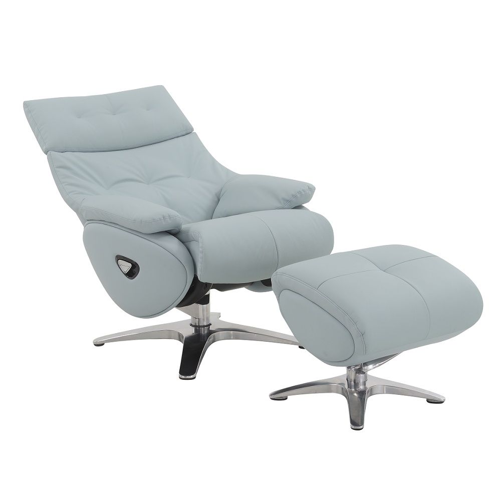 Janella - Motion Accent Chair With Swivel & Ottoman - Babyblue - Urban Living Furniture (Los Angeles, CA)
