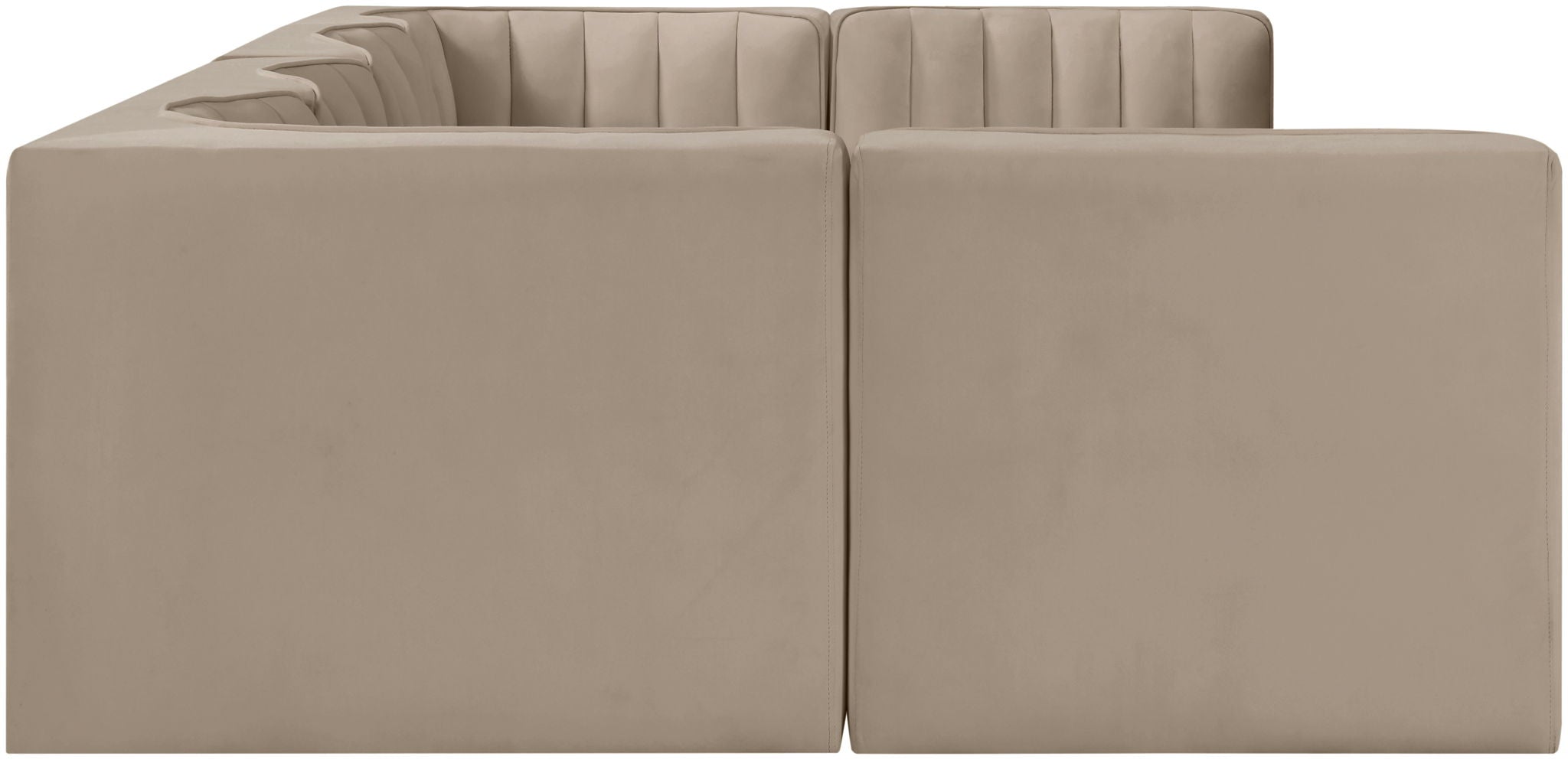 Rummi - Armless Velvet Performance Fabric Upholstered 6 Piece Modular Sectional - Urban Living Furniture (Los Angeles, CA)