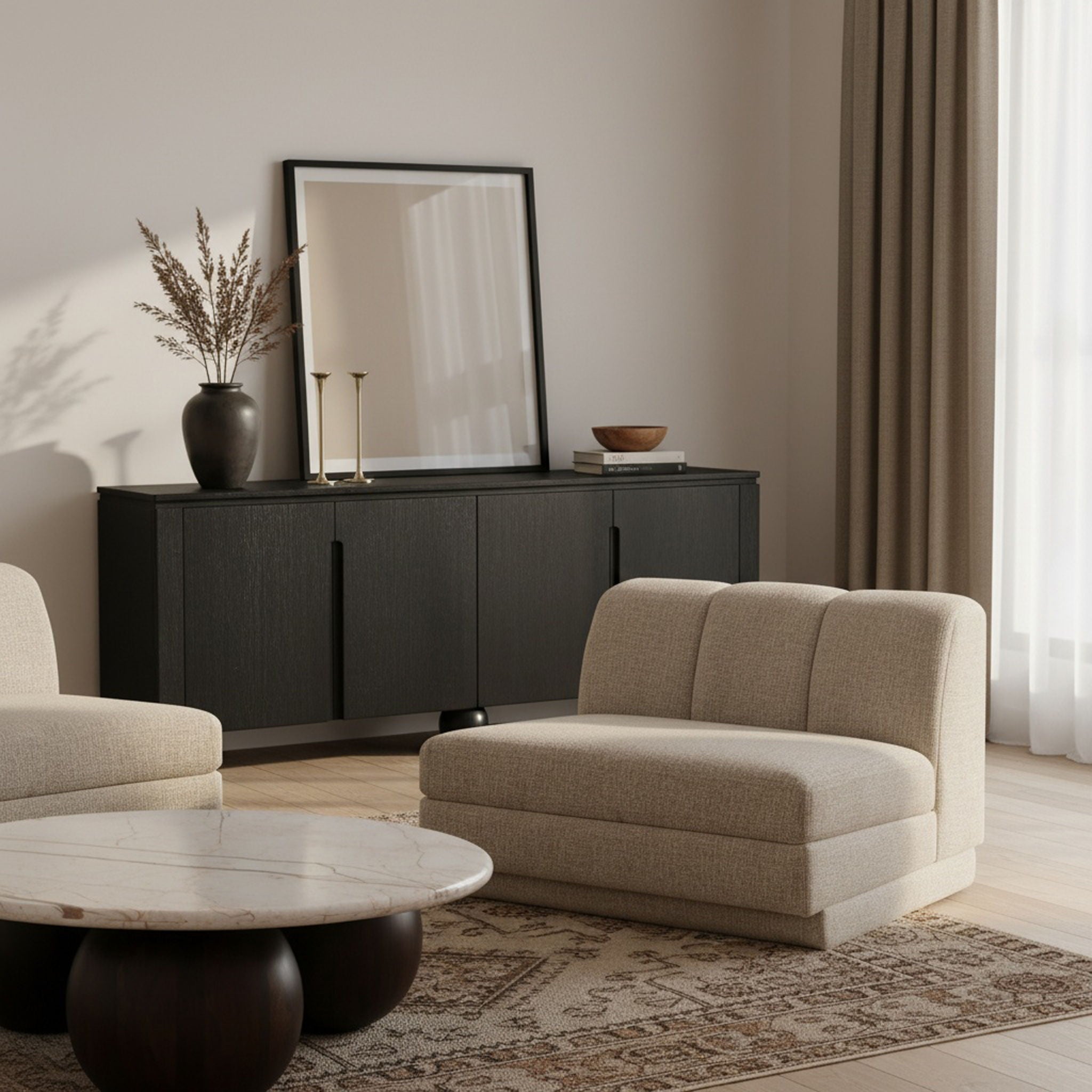 Modari - Fabric Upholstered Armless Chair - Urban Living Furniture (Los Angeles, CA)