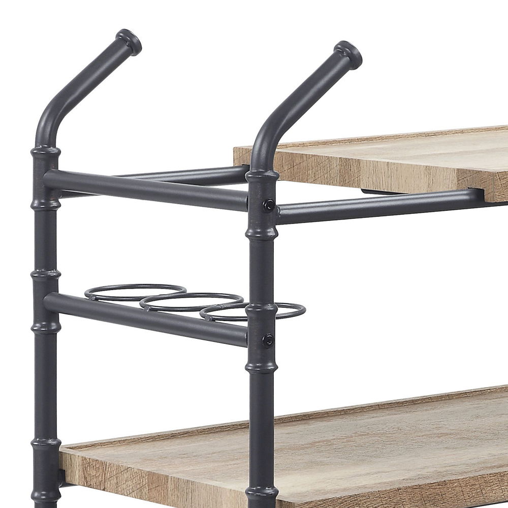 Brantley - Serving Cart - Oak & Sandy Black - Urban Living Furniture (Los Angeles, CA)