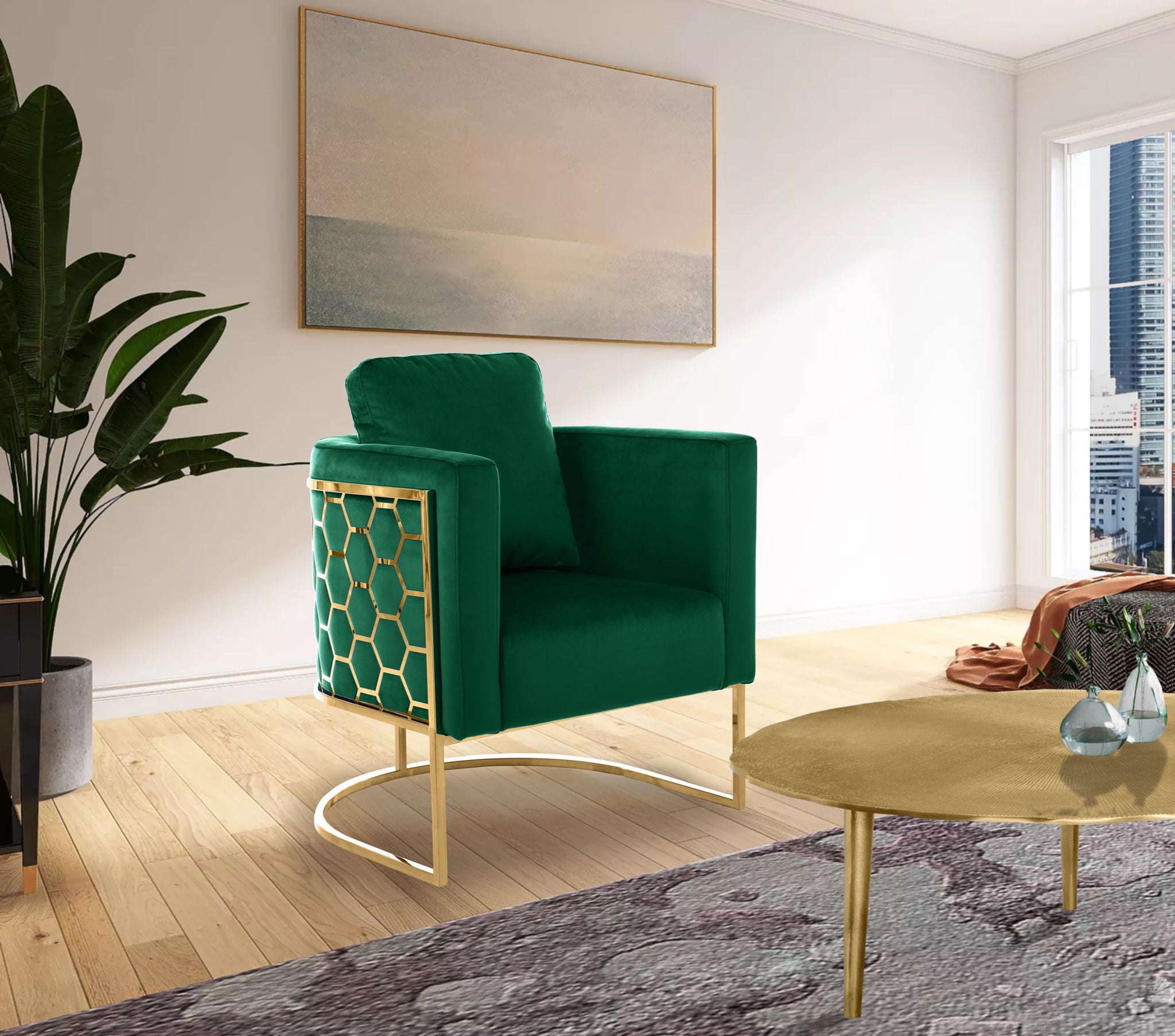 Casa - Chair with Gold Legs - Urban Living Furniture (Los Angeles, CA)