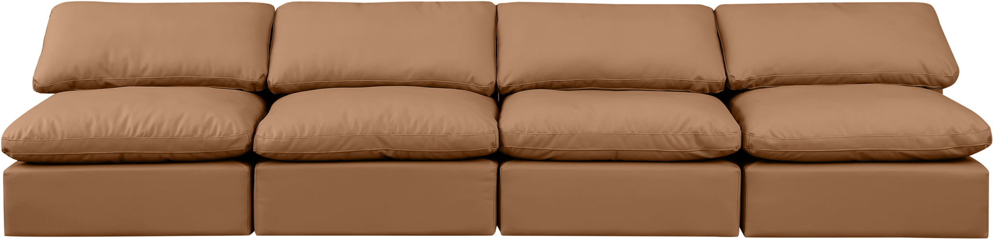 Indulge - Faux Leather 4 Seat Modular Armless Sofa - Urban Living Furniture (Los Angeles, CA)