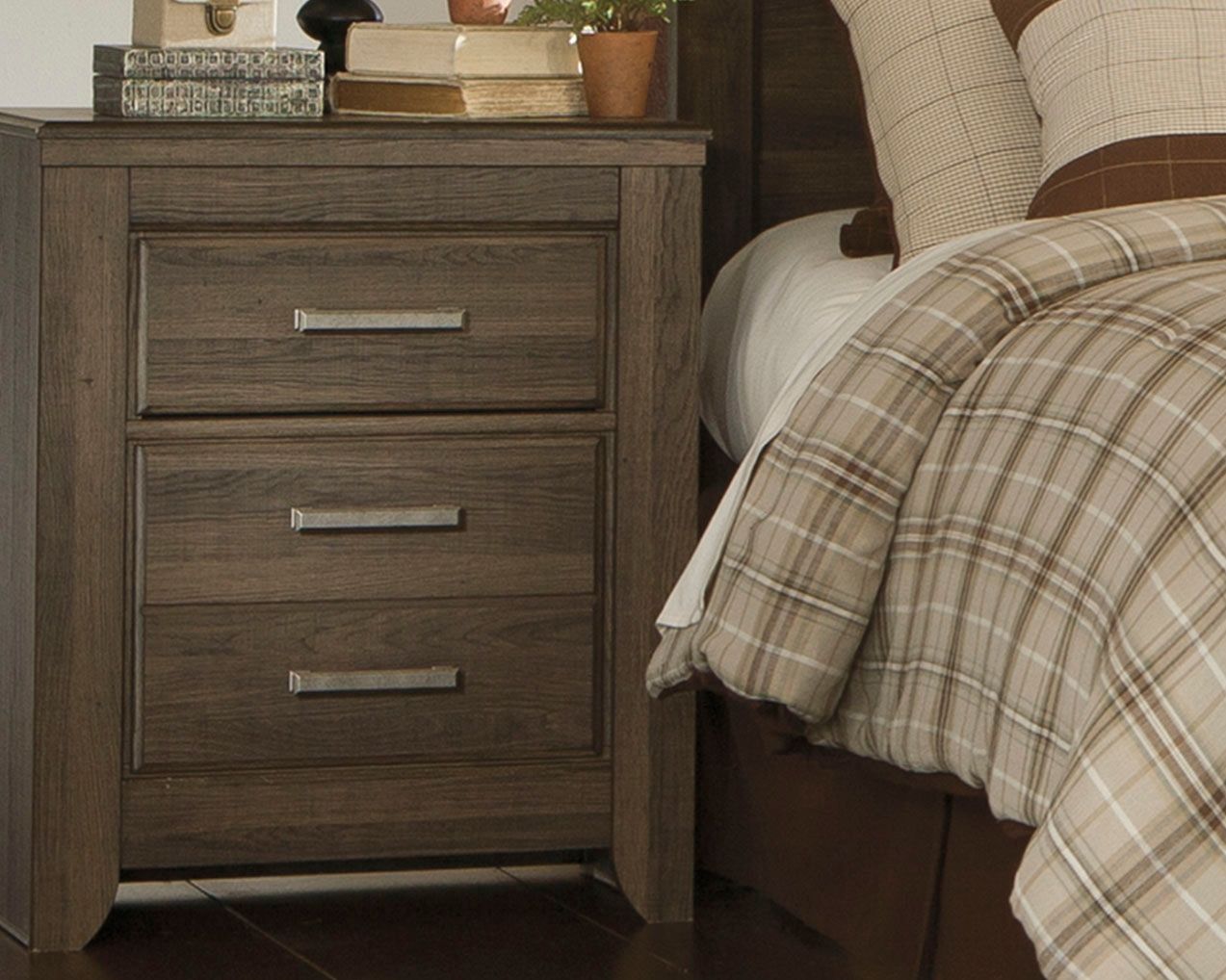 Juararo - Dark Brown - Two Drawer Night Stand - Urban Living Furniture (Los Angeles, CA)