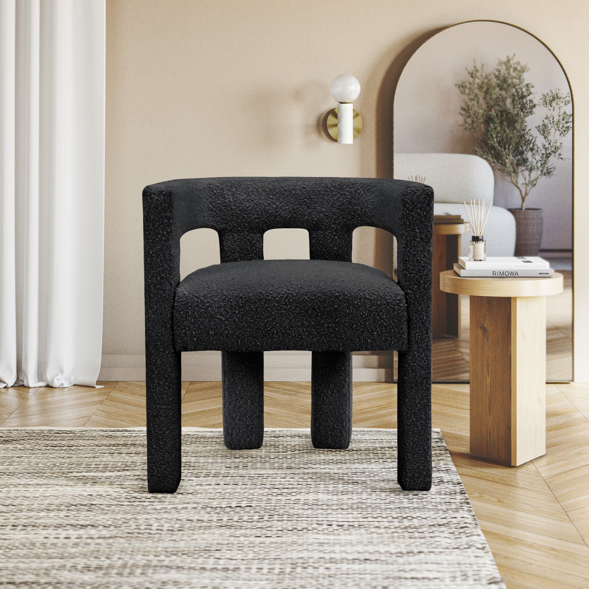 Athena - Boucle Fabric Dining Chair - Urban Living Furniture (Los Angeles, CA)