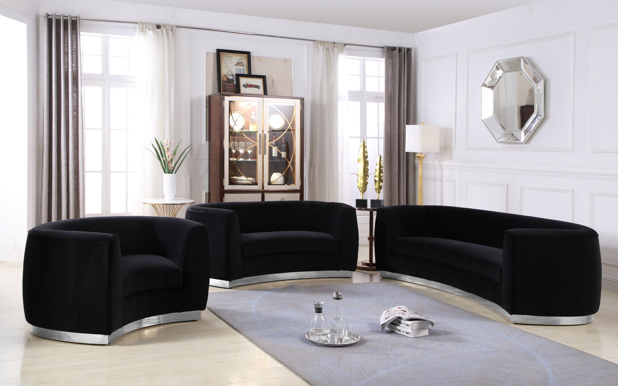 Julian - Loveseat with Chrome Base - Urban Living Furniture (Los Angeles, CA)