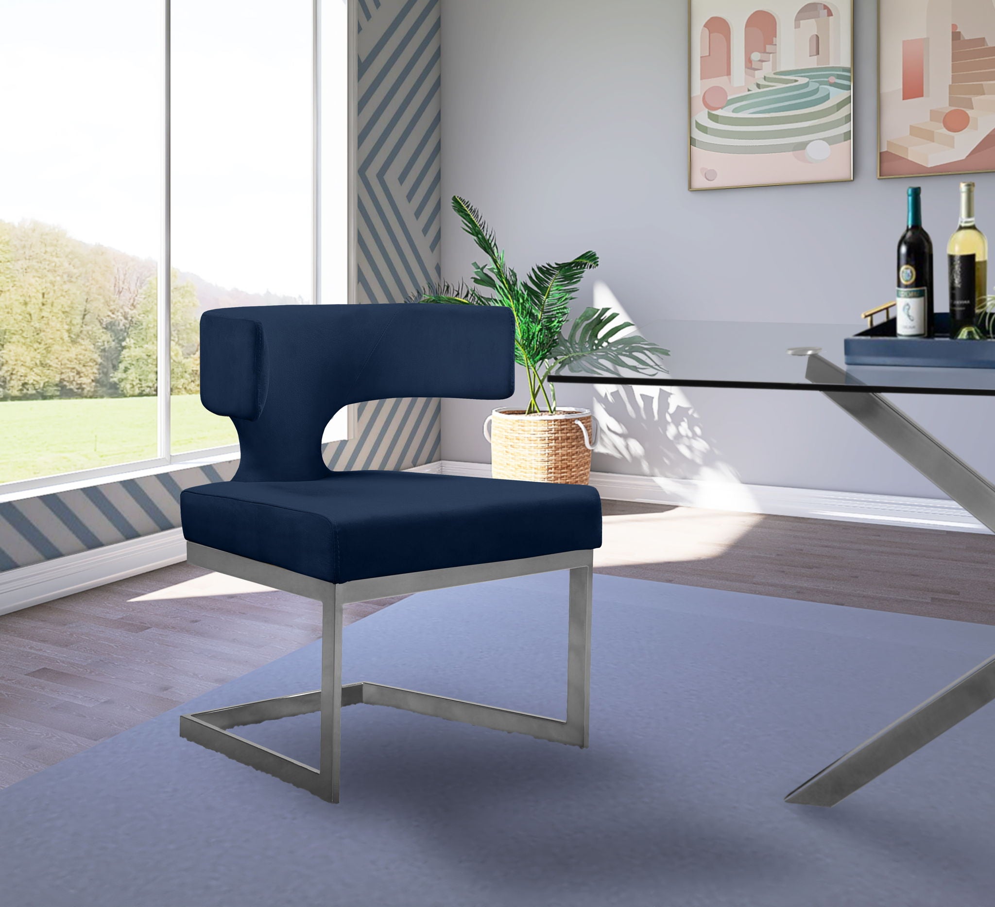 Alexandra - Dining Chair with Chrome Legs - Urban Living Furniture (Los Angeles, CA)