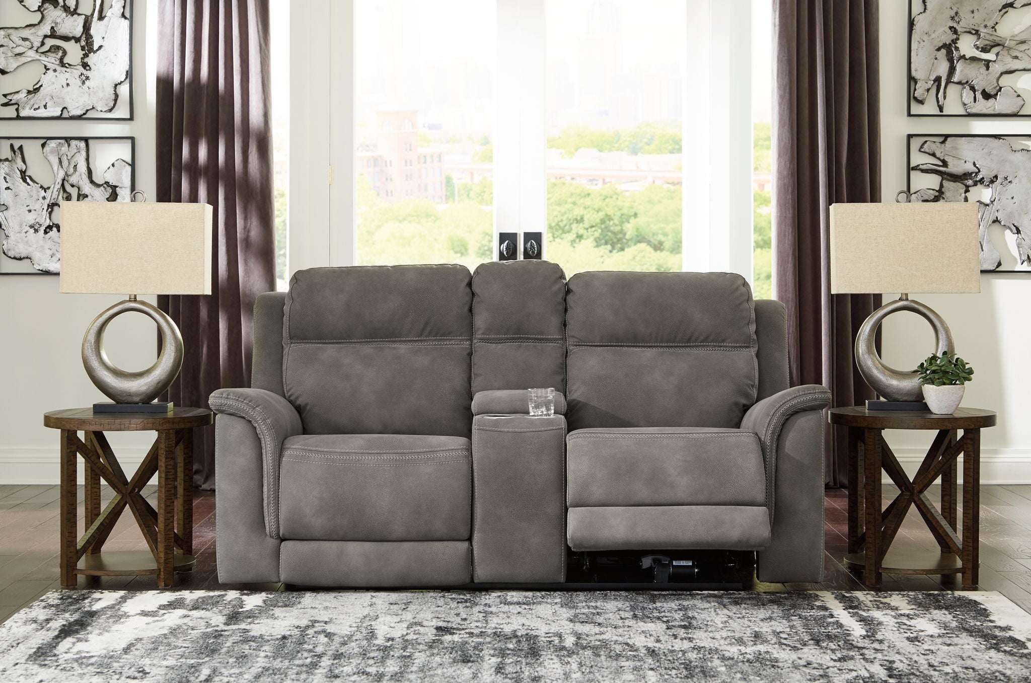Next-Gen Durapella - Reclining Power Loveseat With Console - Urban Living Furniture (Los Angeles, CA)