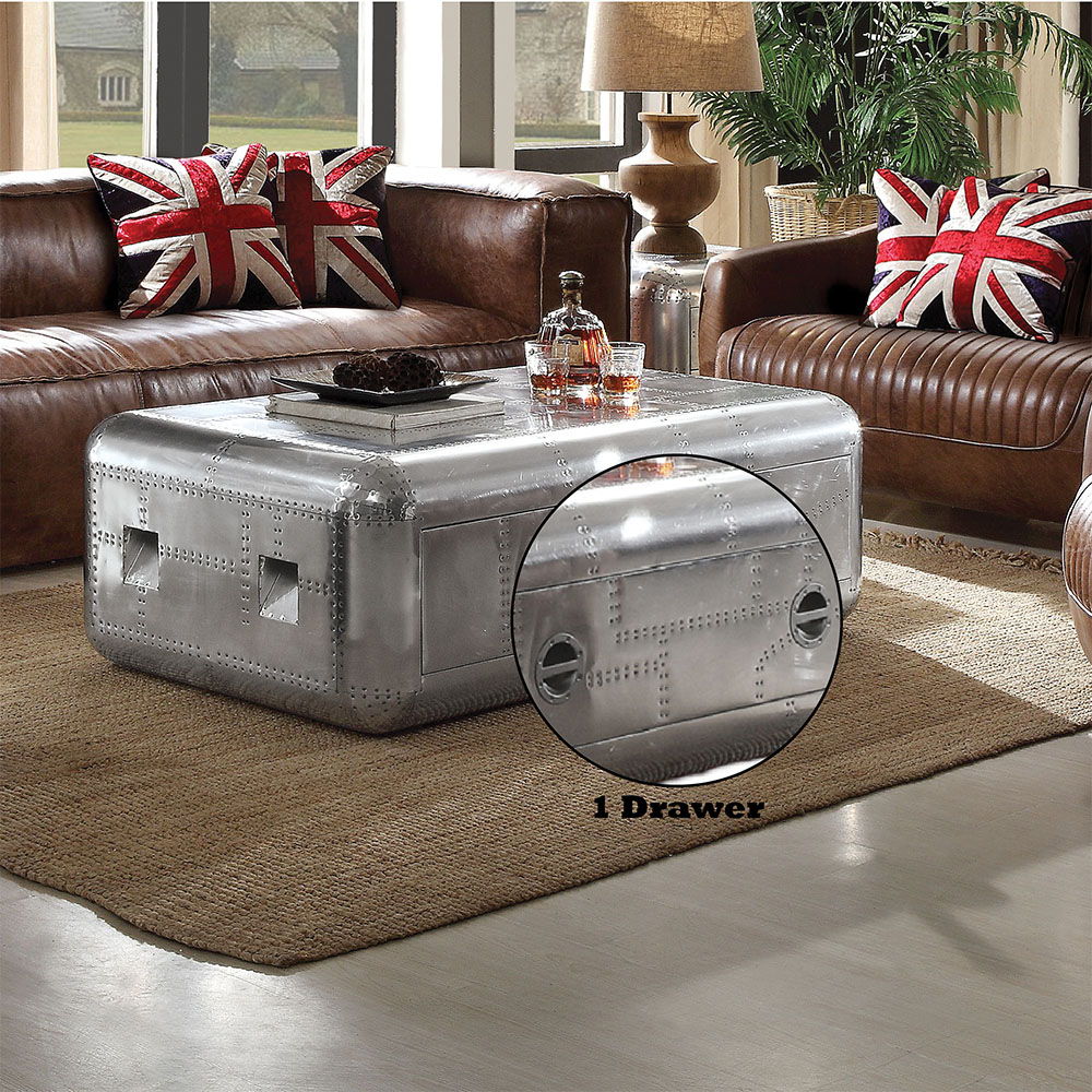 Brancaster - 19" Coffee Table - Aluminum - Urban Living Furniture (Los Angeles, CA)