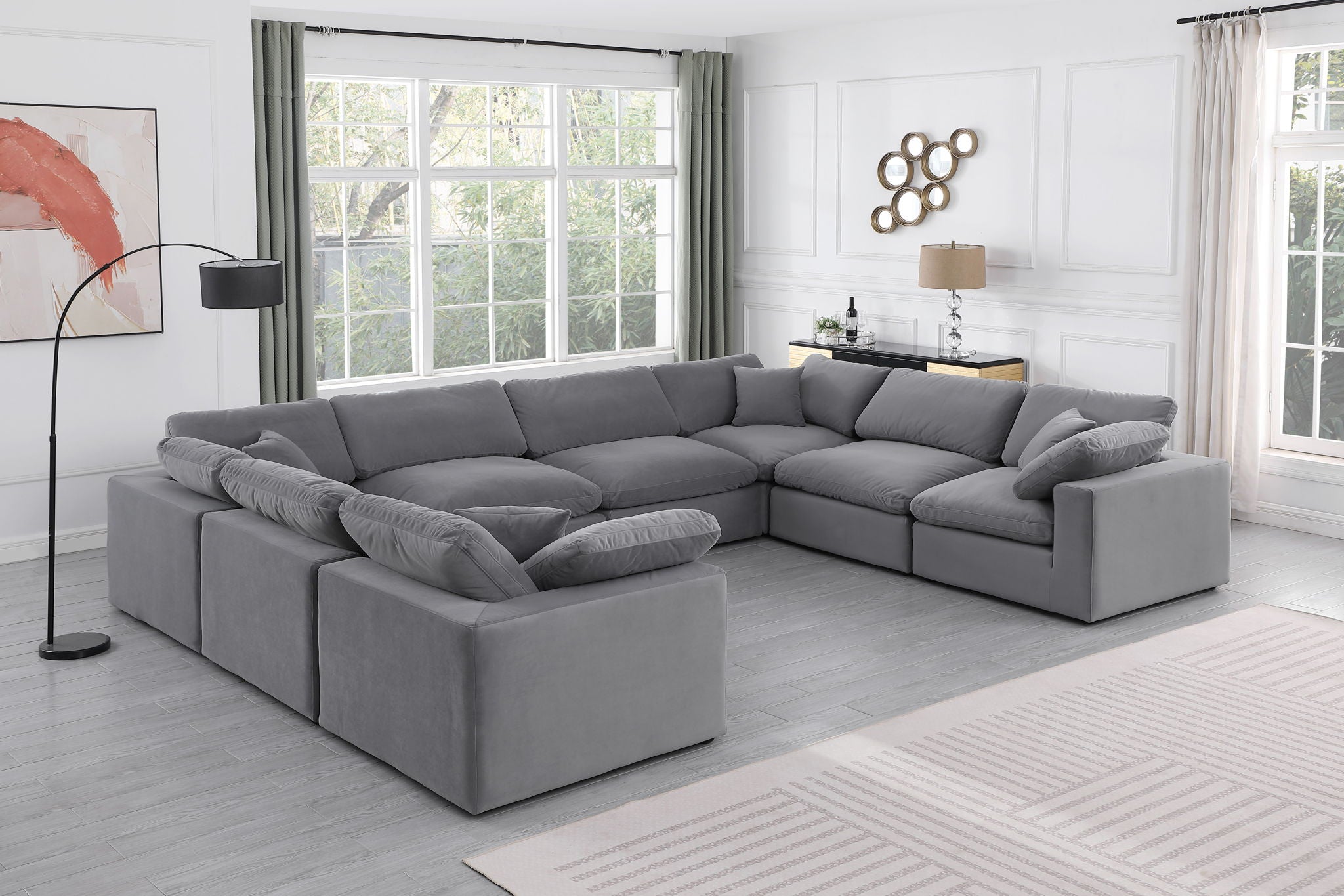 Comfy - 8 Piece Velvet Modular Sectional - Urban Living Furniture (Los Angeles, CA)