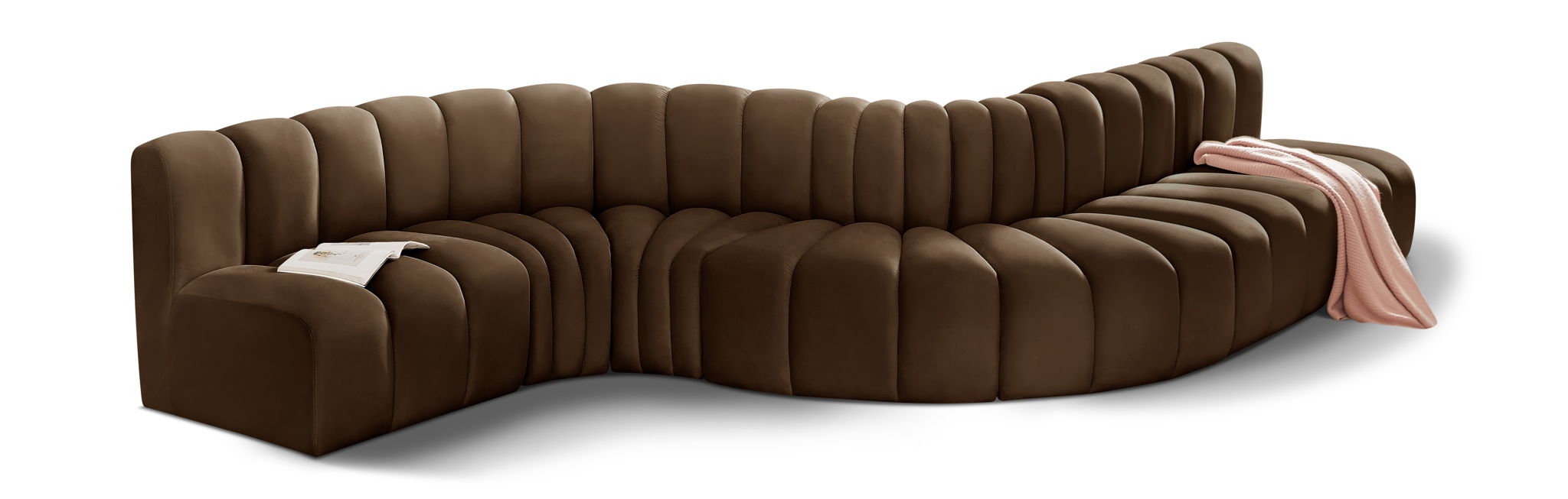 Arc - Velvet 7 Piece Modular Sofa - Urban Living Furniture (Los Angeles, CA)