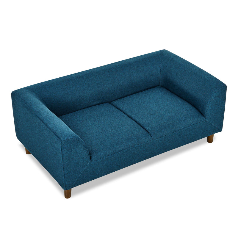 Modern Rectangular Pet Sofa With Backrest And Armrests For Small And Medium Dogs, Soft Cushion