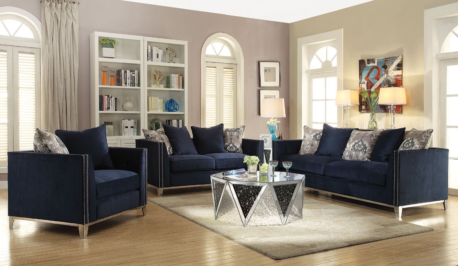 Phaedra - Sofa - Blue Fabric - Urban Living Furniture (Los Angeles, CA)