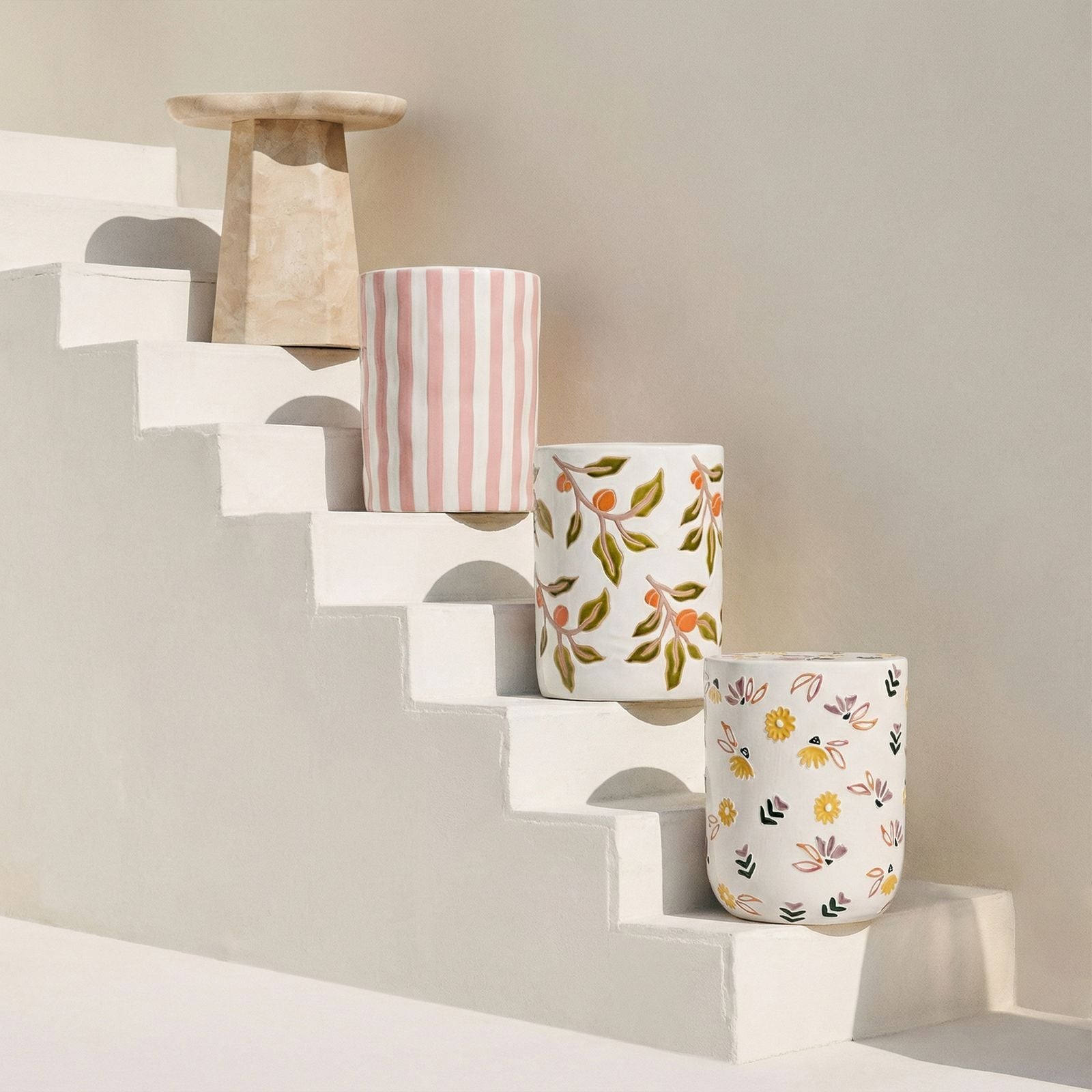 Tempest - Ceramic Table - Orange Citrus - Urban Living Furniture (Los Angeles, CA)