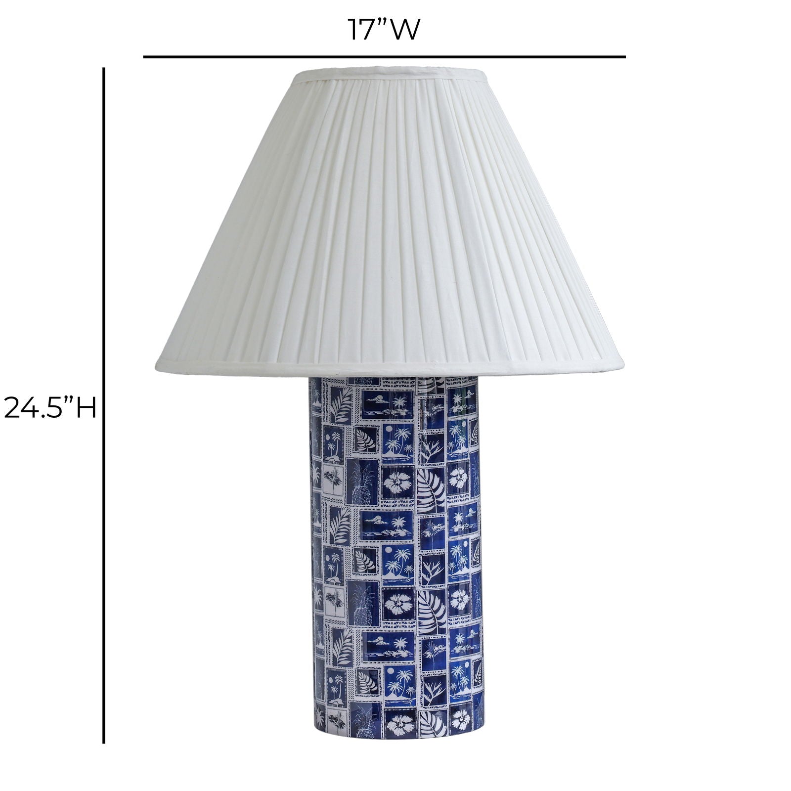 Stamp - Pleated Table Lamp - Blue - Urban Living Furniture (Los Angeles, CA)