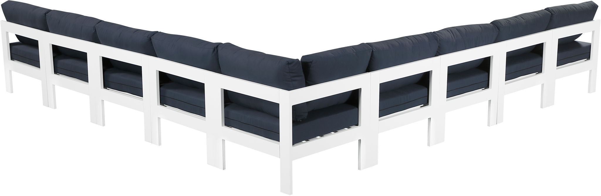 Nizuc - Outdoor Patio 9 Piece Modular Sectional With White Frame - Urban Living Furniture (Los Angeles, CA)