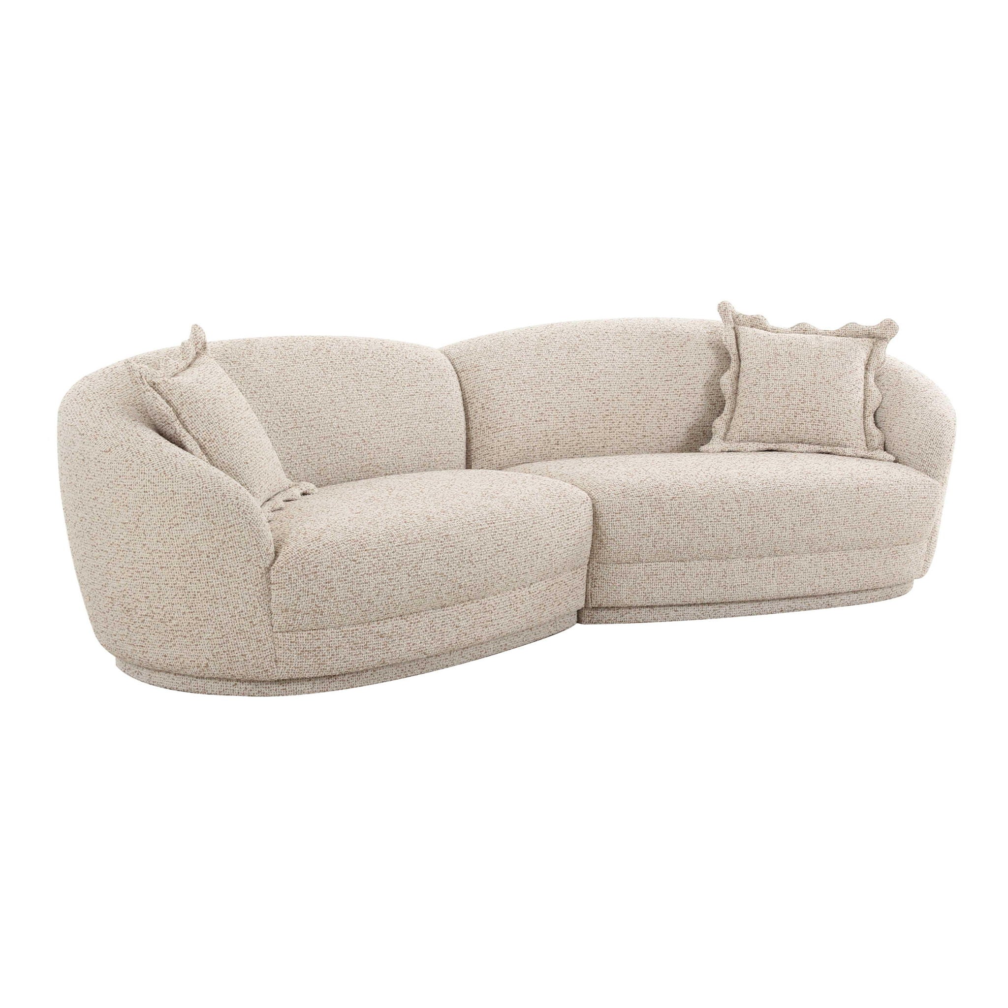 Marion - Textured Boucle Sectional - Two-Tone - Urban Living Furniture (Los Angeles, CA)