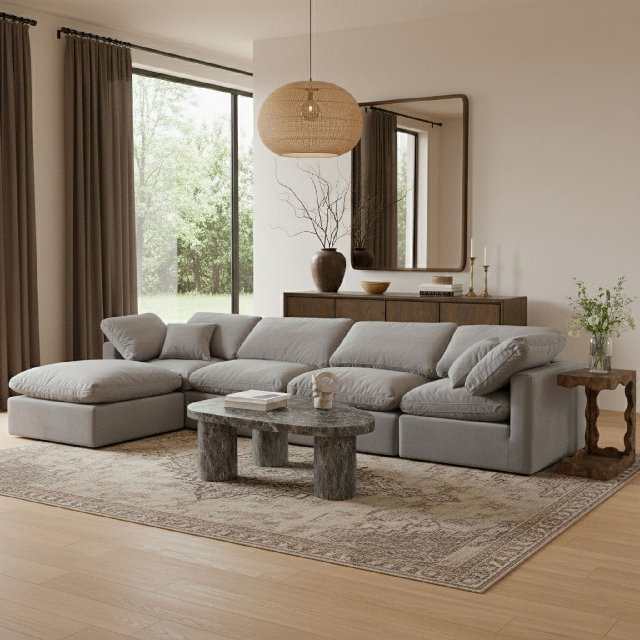 Indulge - Velvet 5 Piece Modular Sectional With Chaise - Urban Living Furniture (Los Angeles, CA)