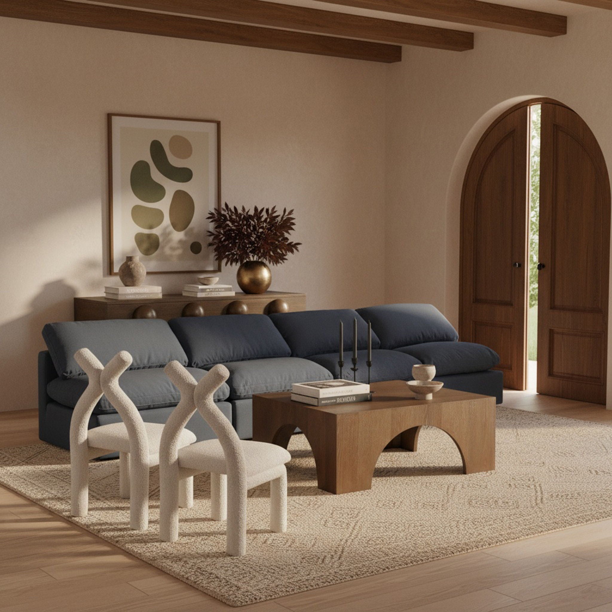 Indulge - Linen 4 Seat Modular Armless Sofa - Urban Living Furniture (Los Angeles, CA)
