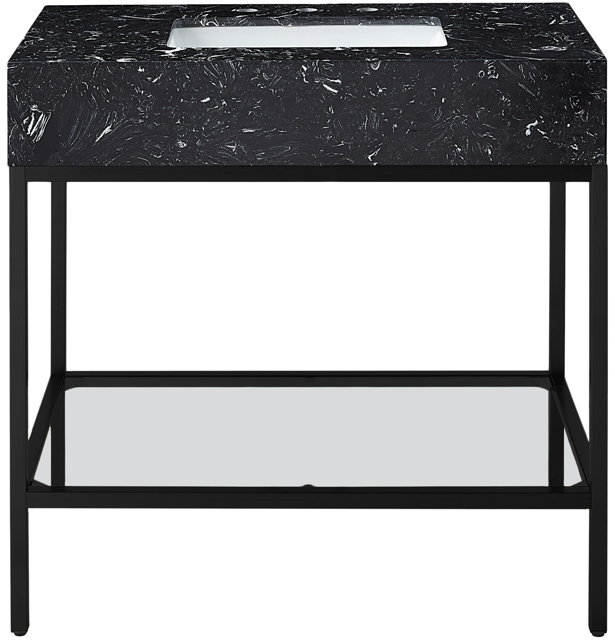 Marmo - Engineered Marble Bathroom Vanity With Black Base - Urban Living Furniture (Los Angeles, CA)