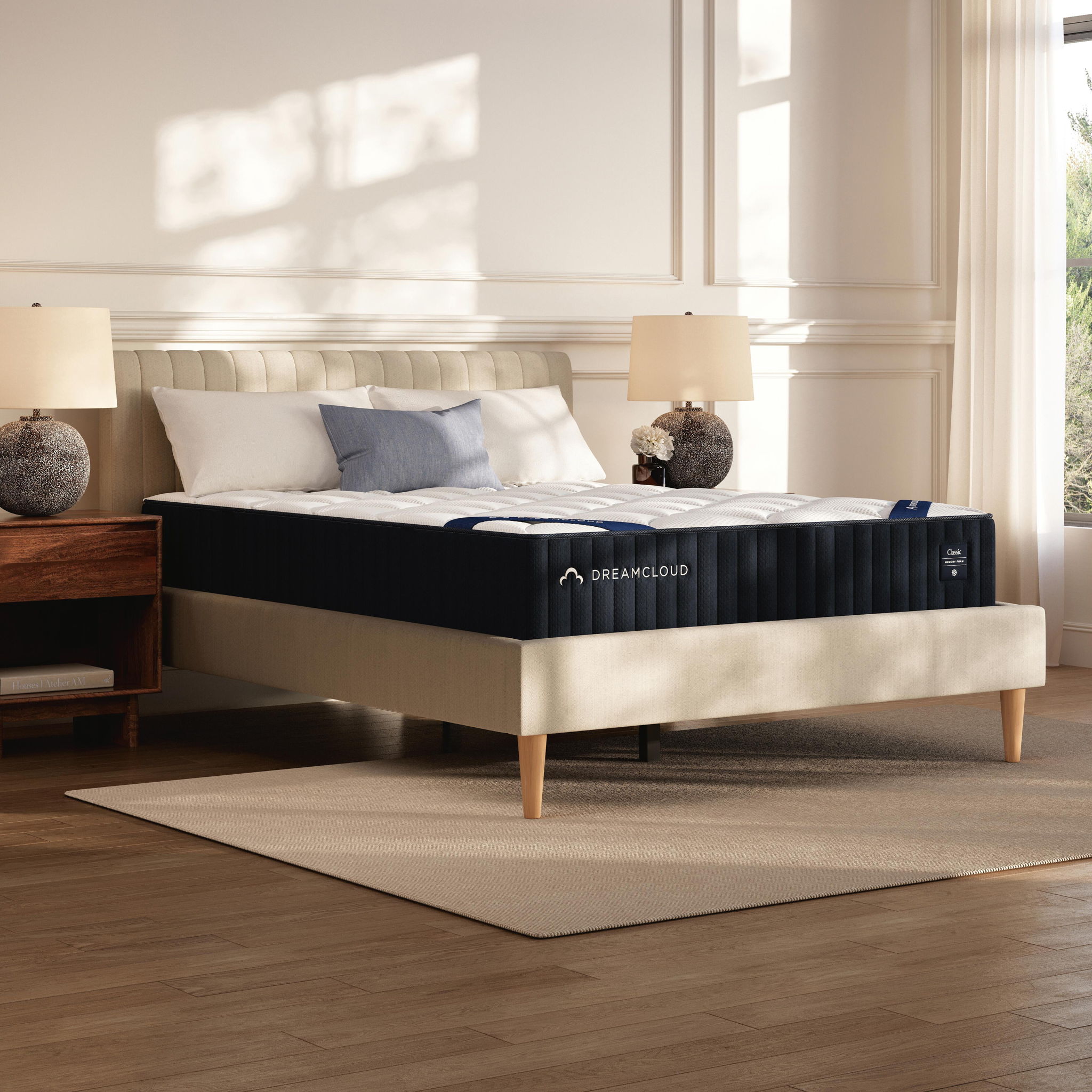 Dreamcloud Classic Memory Foam - Queen Mattress - White - Urban Living Furniture (Los Angeles, CA)