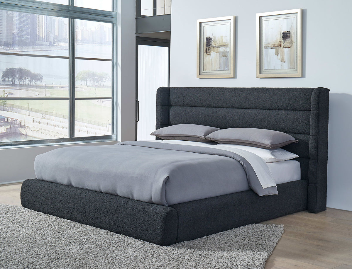 Formosa Frank - Upholstered Wingback Platform Bed