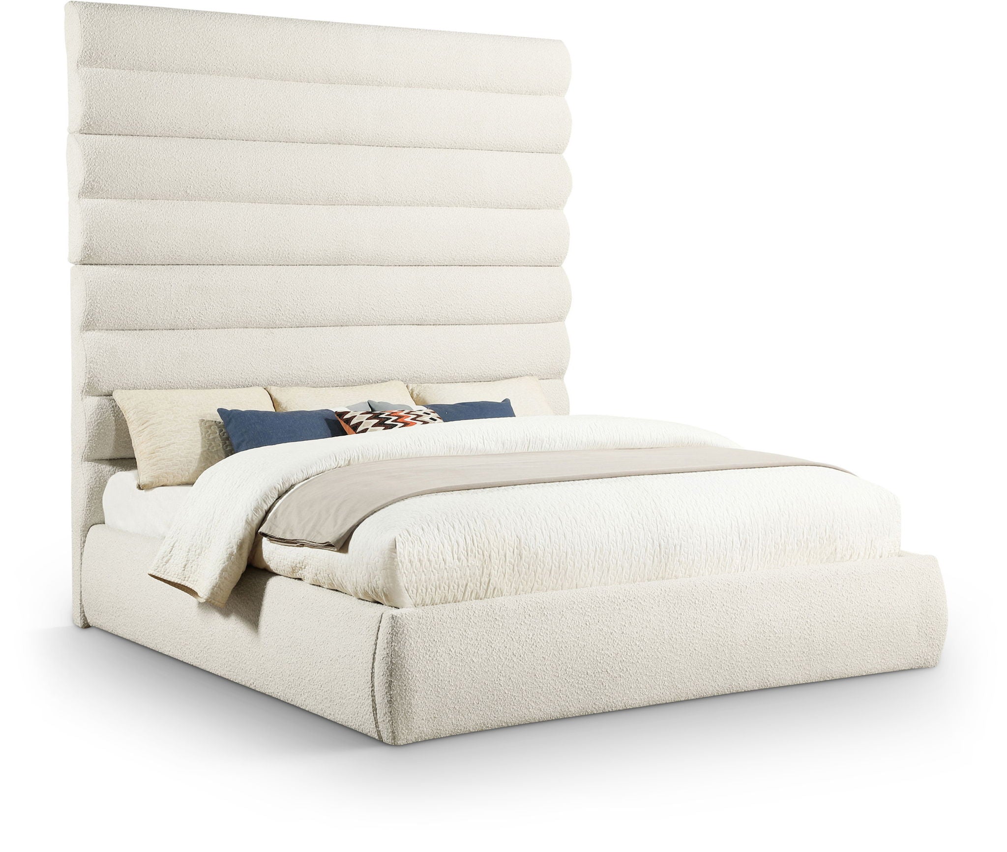Adam - Boucle Fabric Bed With 89" Headboard - Urban Living Furniture (Los Angeles, CA)