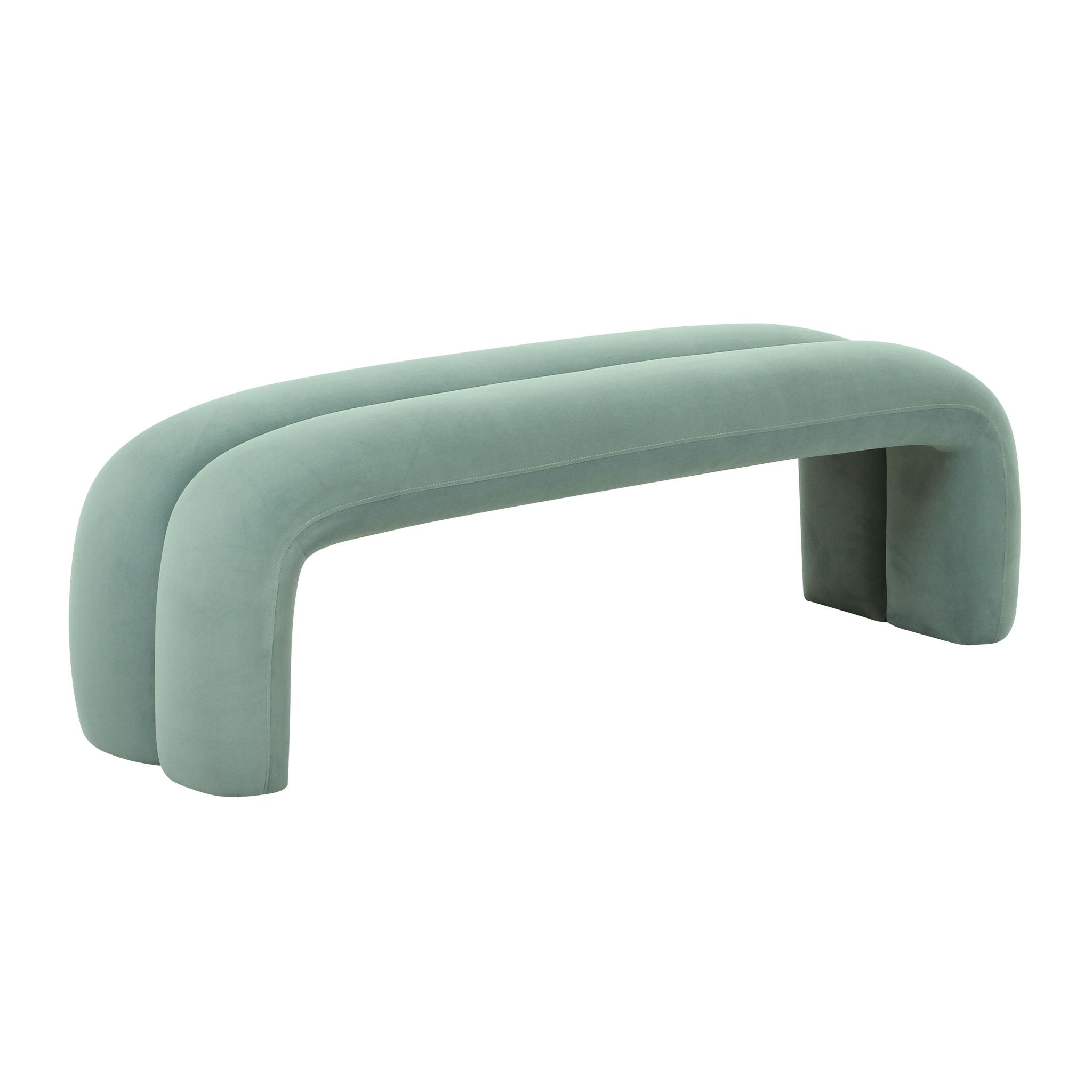 Leigh - Velvet Channeled Bench - Urban Living Furniture (Los Angeles, CA)