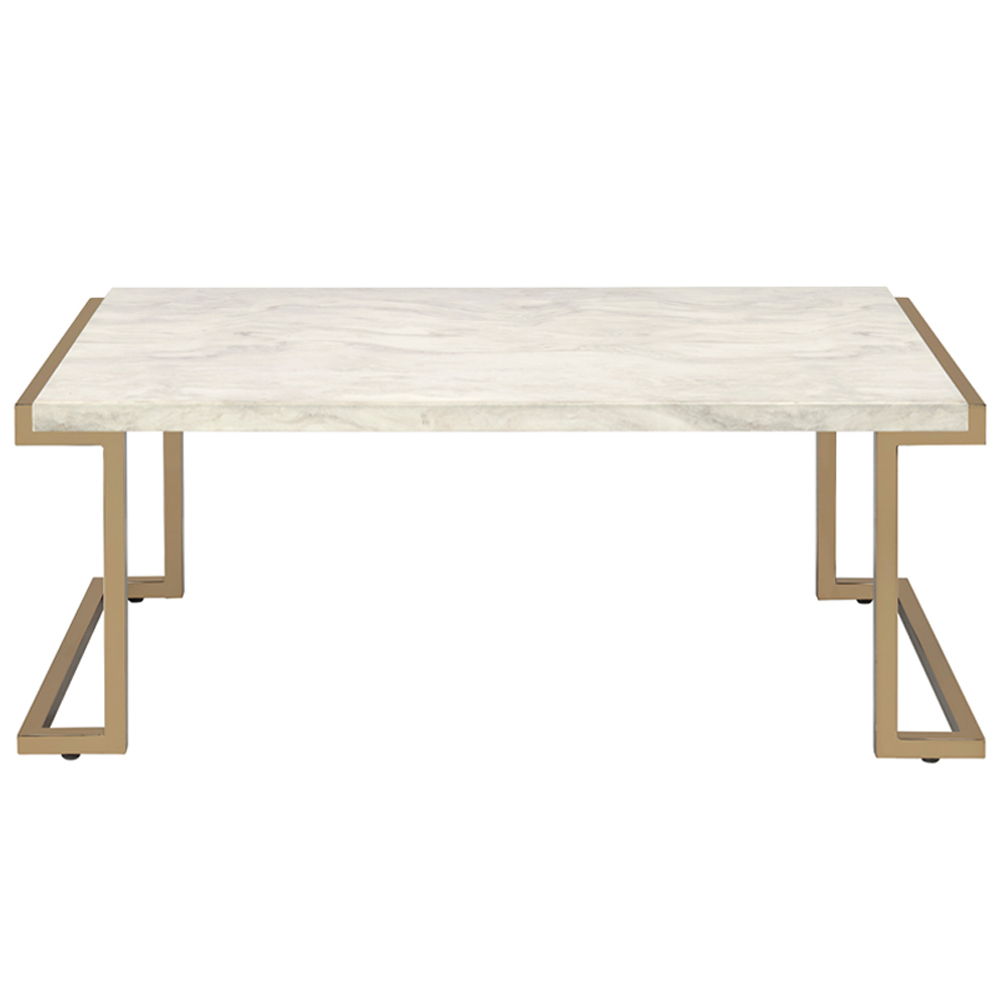 Boice II - Coffee Table - Faux Marble Top & Champagne - Urban Living Furniture (Los Angeles, CA)