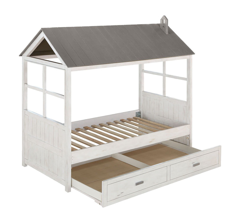 Tree House II - Twin Bed - Weathered White & Washed Gray - Urban Living Furniture (Los Angeles, CA)