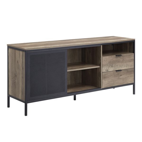 Nantan - TV Stand - Rustic Oak & Black Finish - 28" - Urban Living Furniture (Los Angeles, CA)