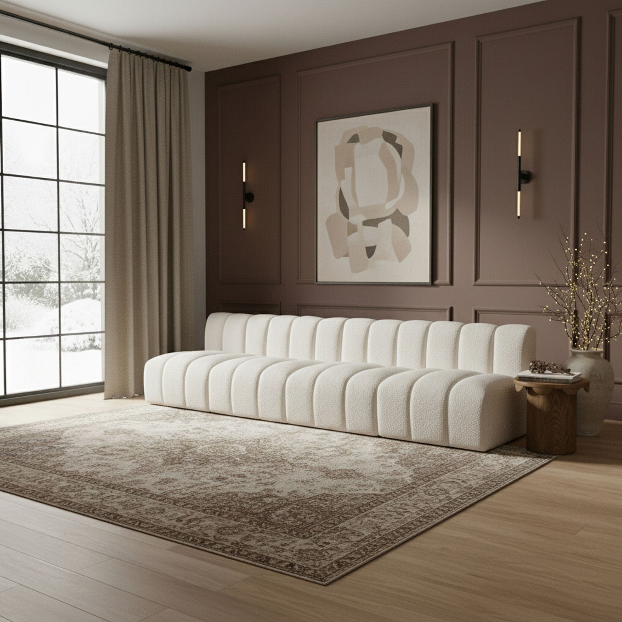 Arc - Boucle Fabric 4 Seats Modular Sofa - Urban Living Furniture (Los Angeles, CA)