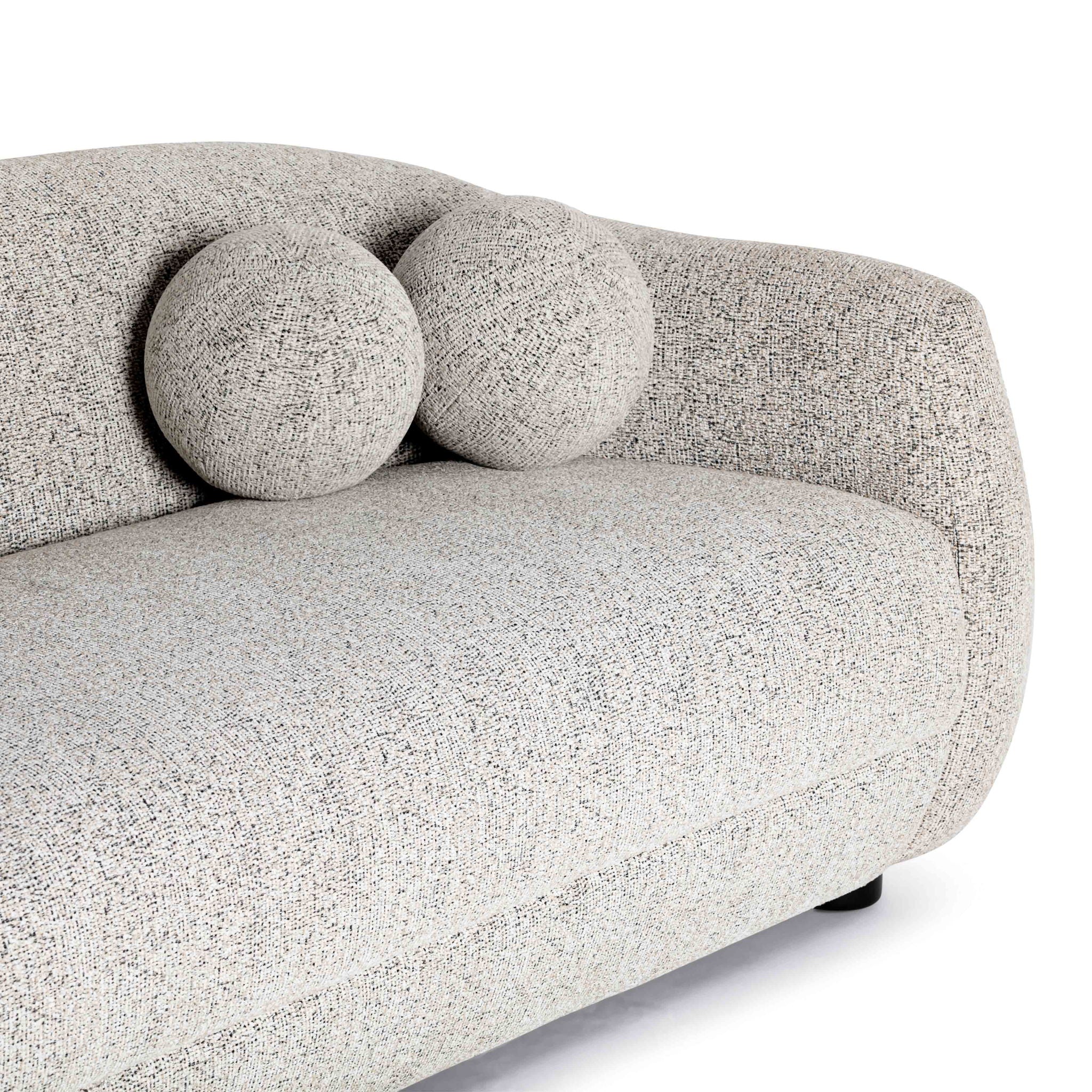 Judy - Woven Fabric Sofa - Black / White