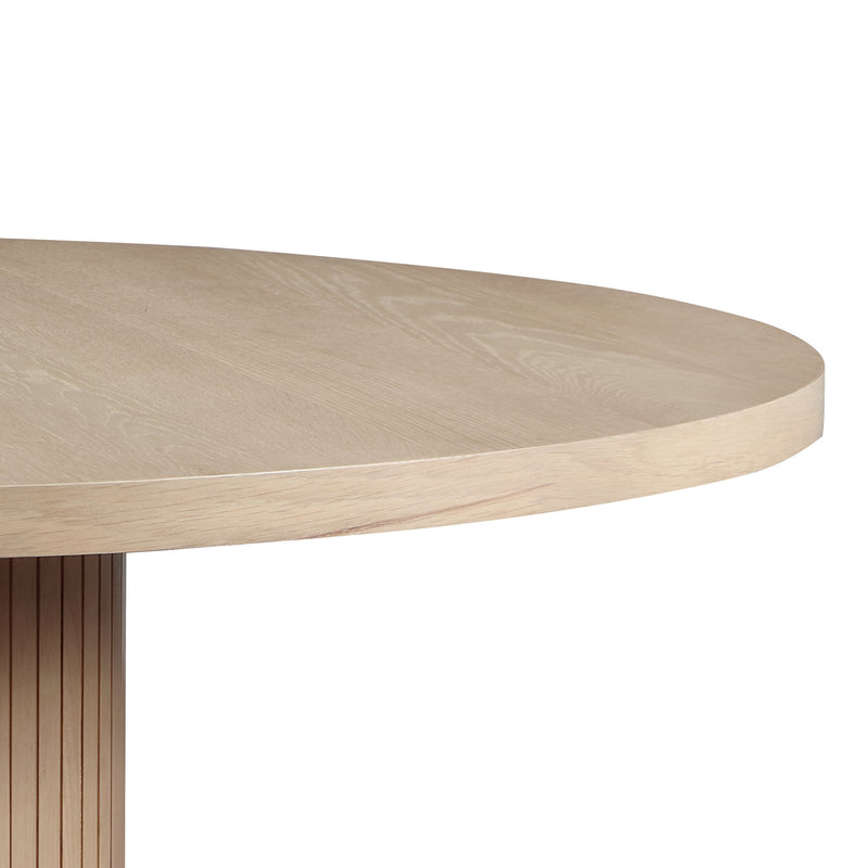 Caspian - 5 Piece Round Dining Table Set With Chairs - Oak - Urban Living Furniture (Los Angeles, CA)