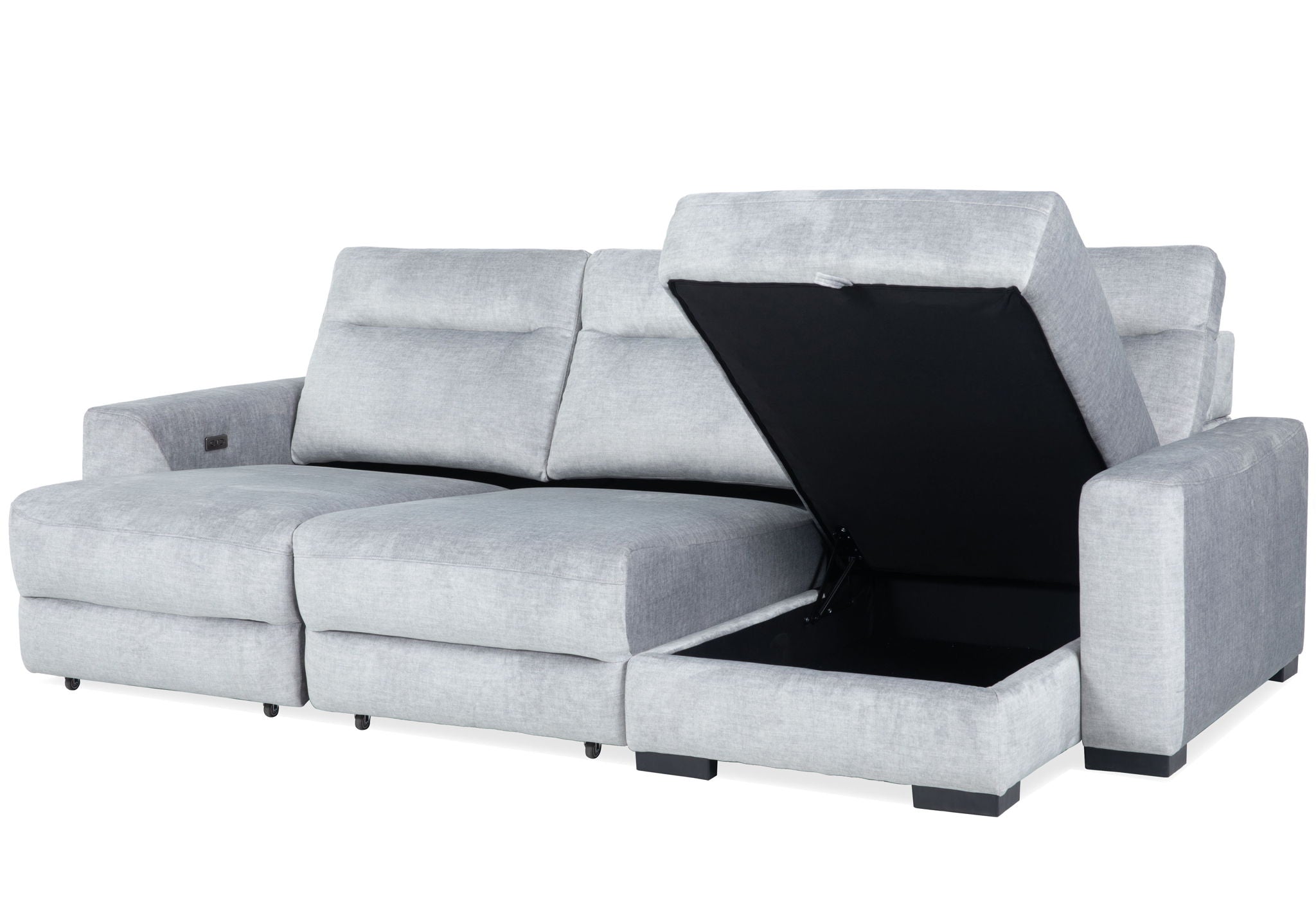 Elliot - 3 Piece Modular Lift Top Storage Sectional - Sterling - Urban Living Furniture (Los Angeles, CA)