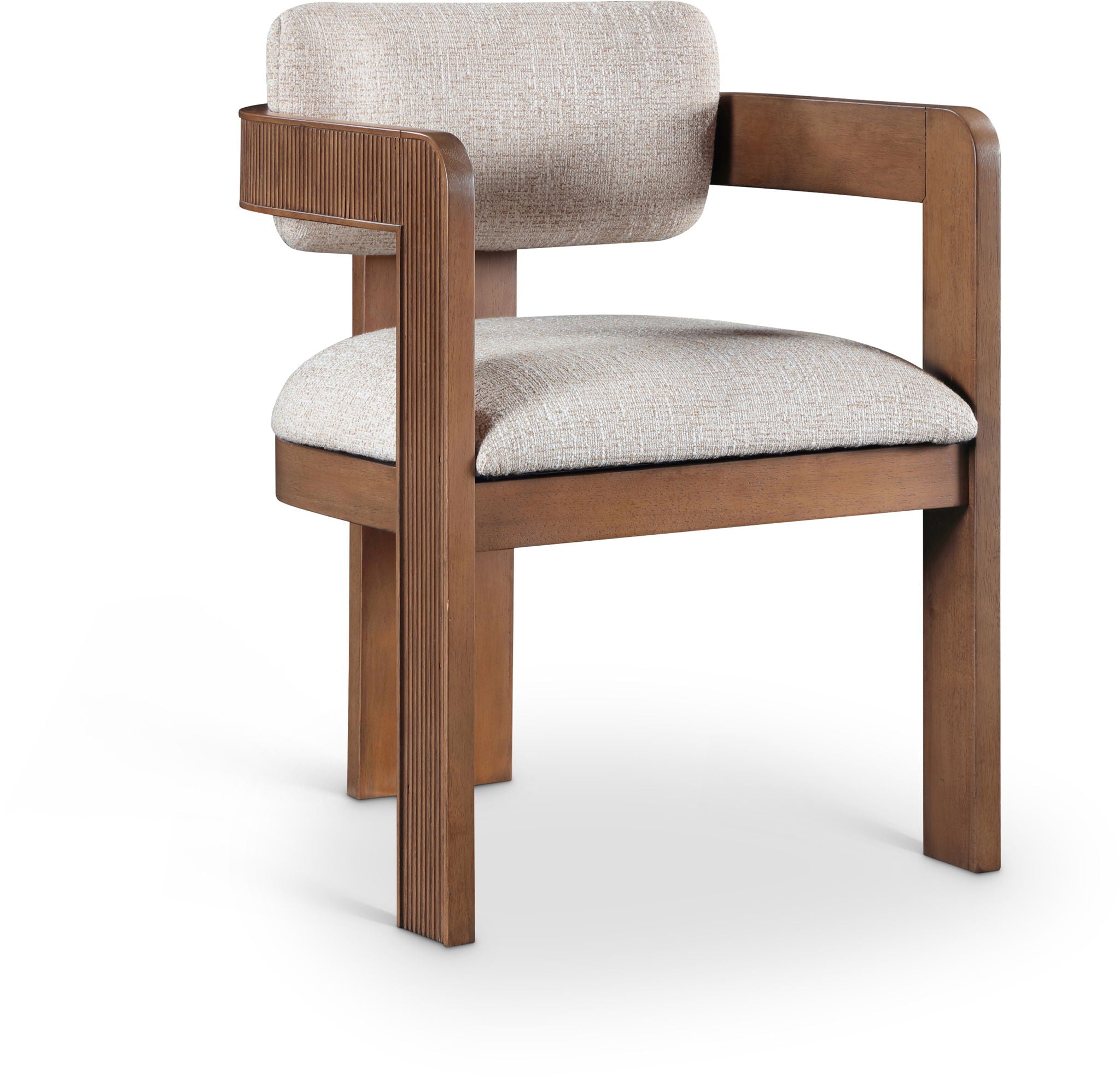 Sacha - Linen Dining Chair With Brown Base (Set of 2) - Urban Living Furniture (Los Angeles, CA)