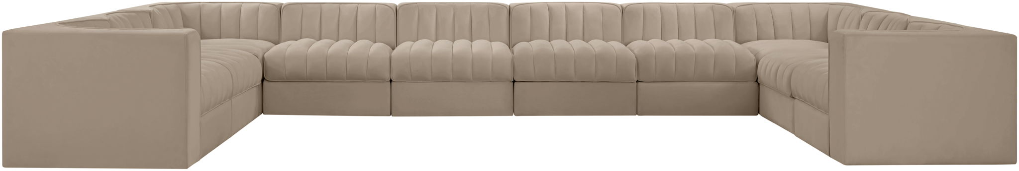 Rummi - Velvet Performance Fabric Upholstered 10 Piece Modular Sectional - Urban Living Furniture (Los Angeles, CA)